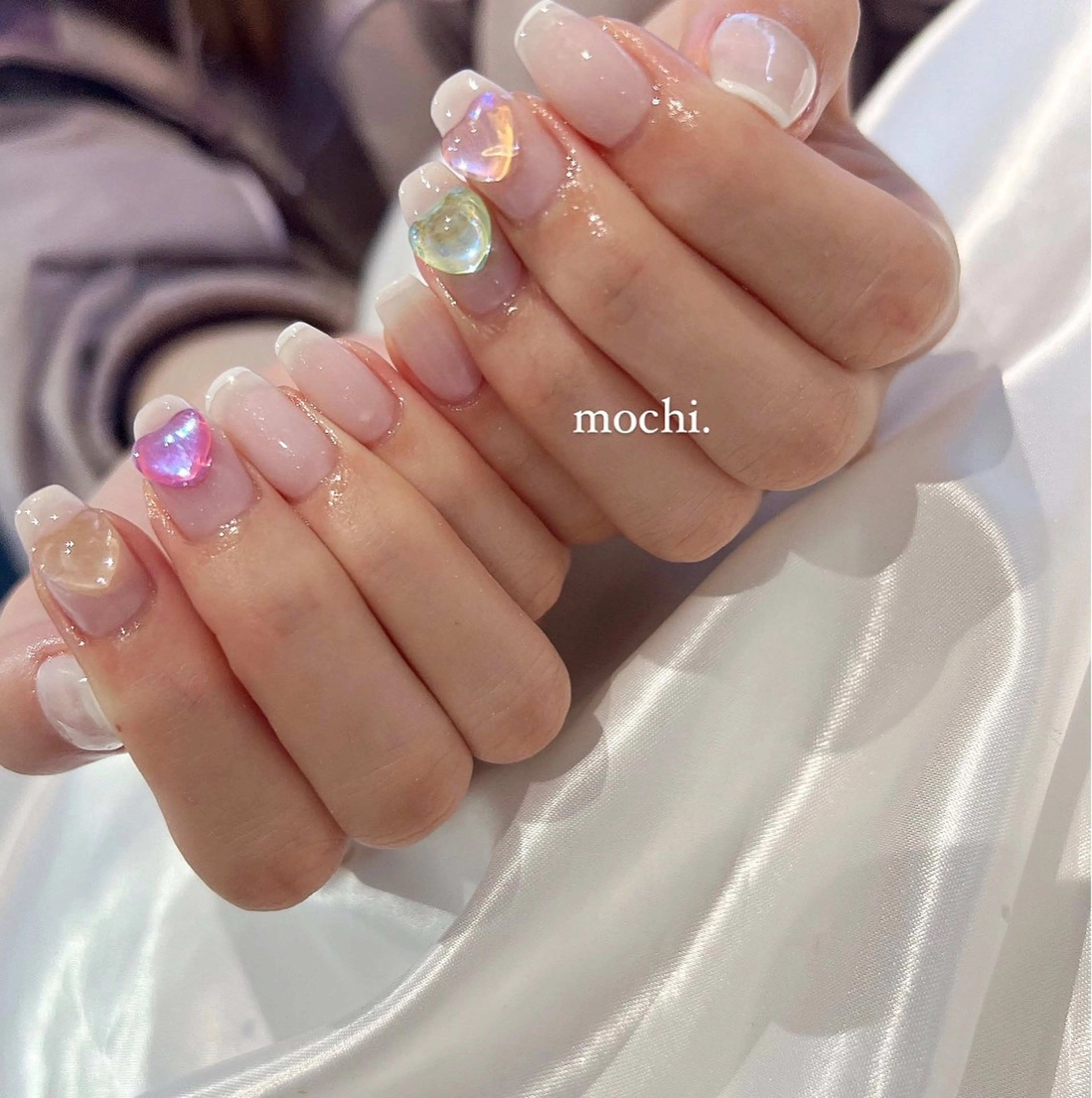 ネイル ハート mochi.所属・mochi. nail🌿のネイルデザイン