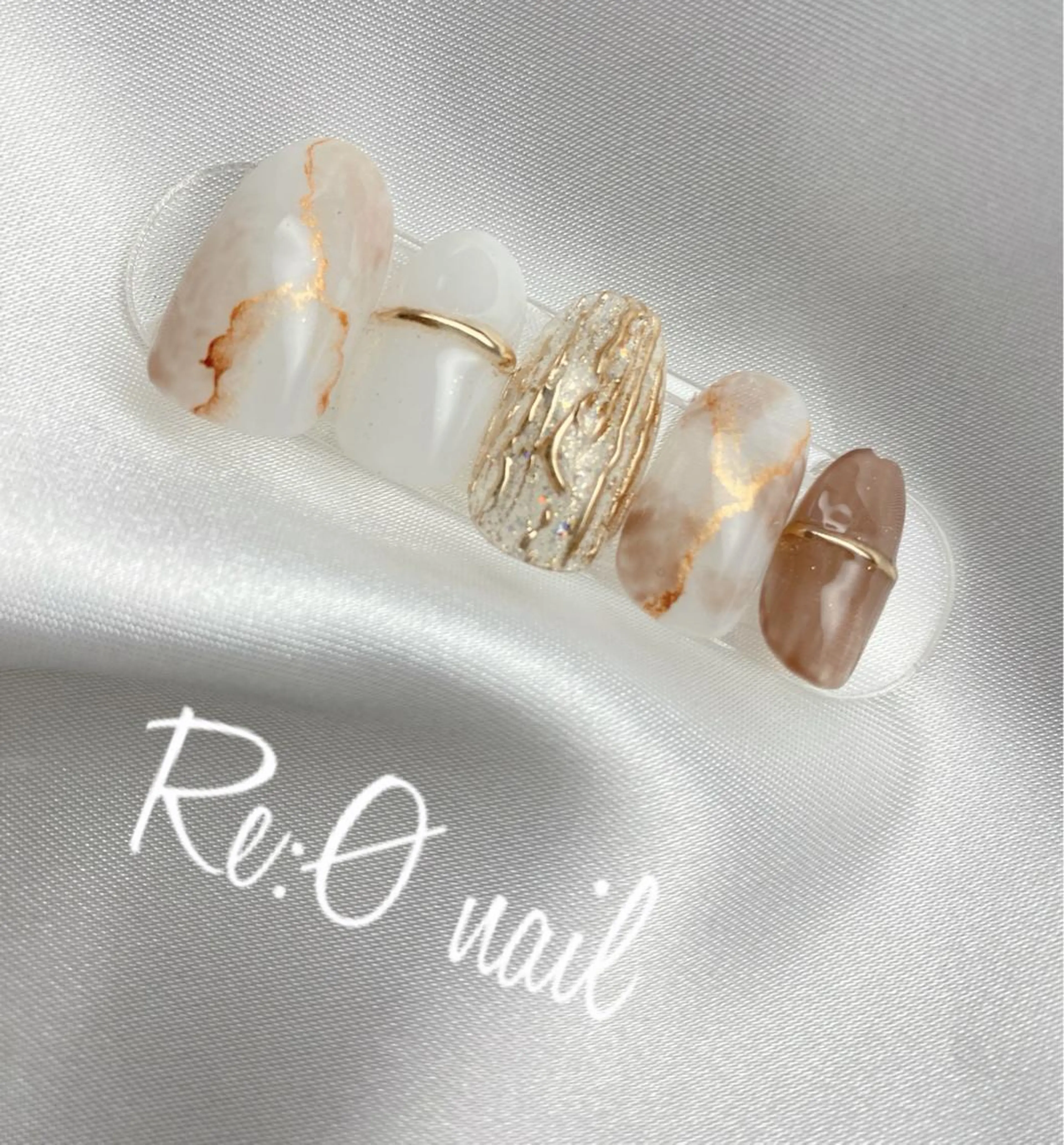 ネイル 大理石ネイル(マーブル) ハンドネイル Re:Ø nail 🩵TSUJIのネイルデザイン