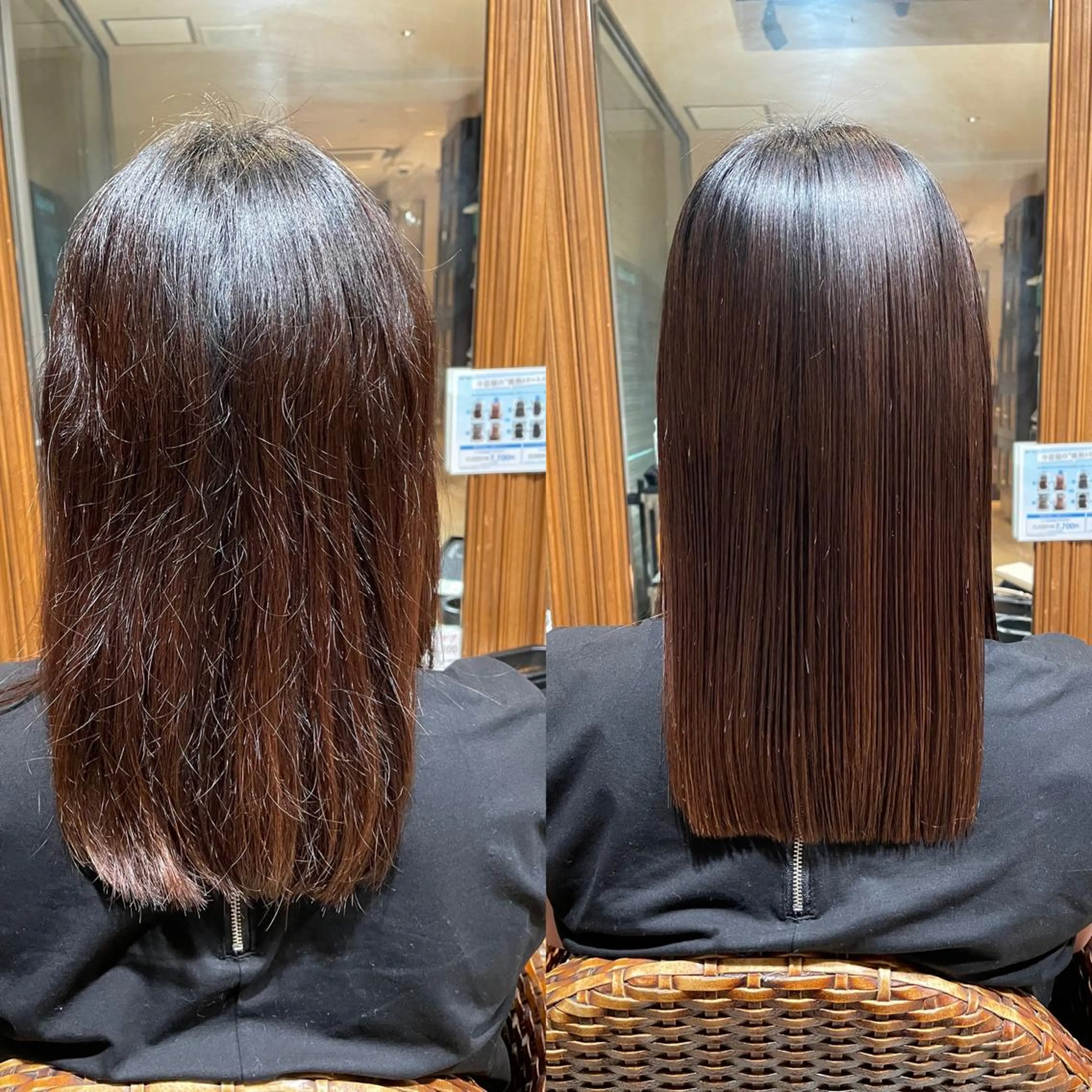 セミロング 縮毛矯正 三好春奈 /イルミナカラーのヘアスタイル