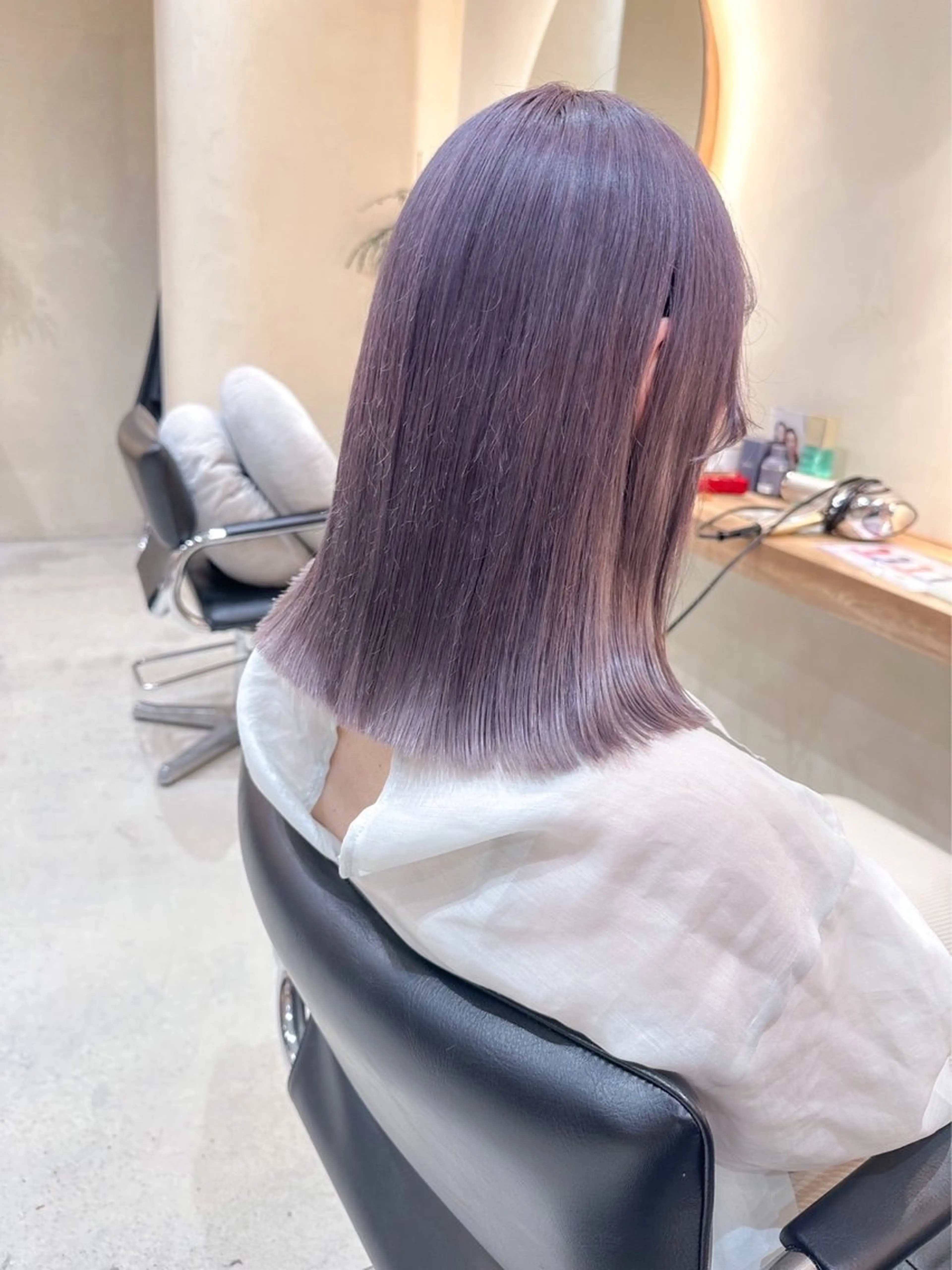 ロング カラー ハイトーンカラー ラベンダーカラー ケアハイトーン‪‪♡ ハグのヘアスタイル
