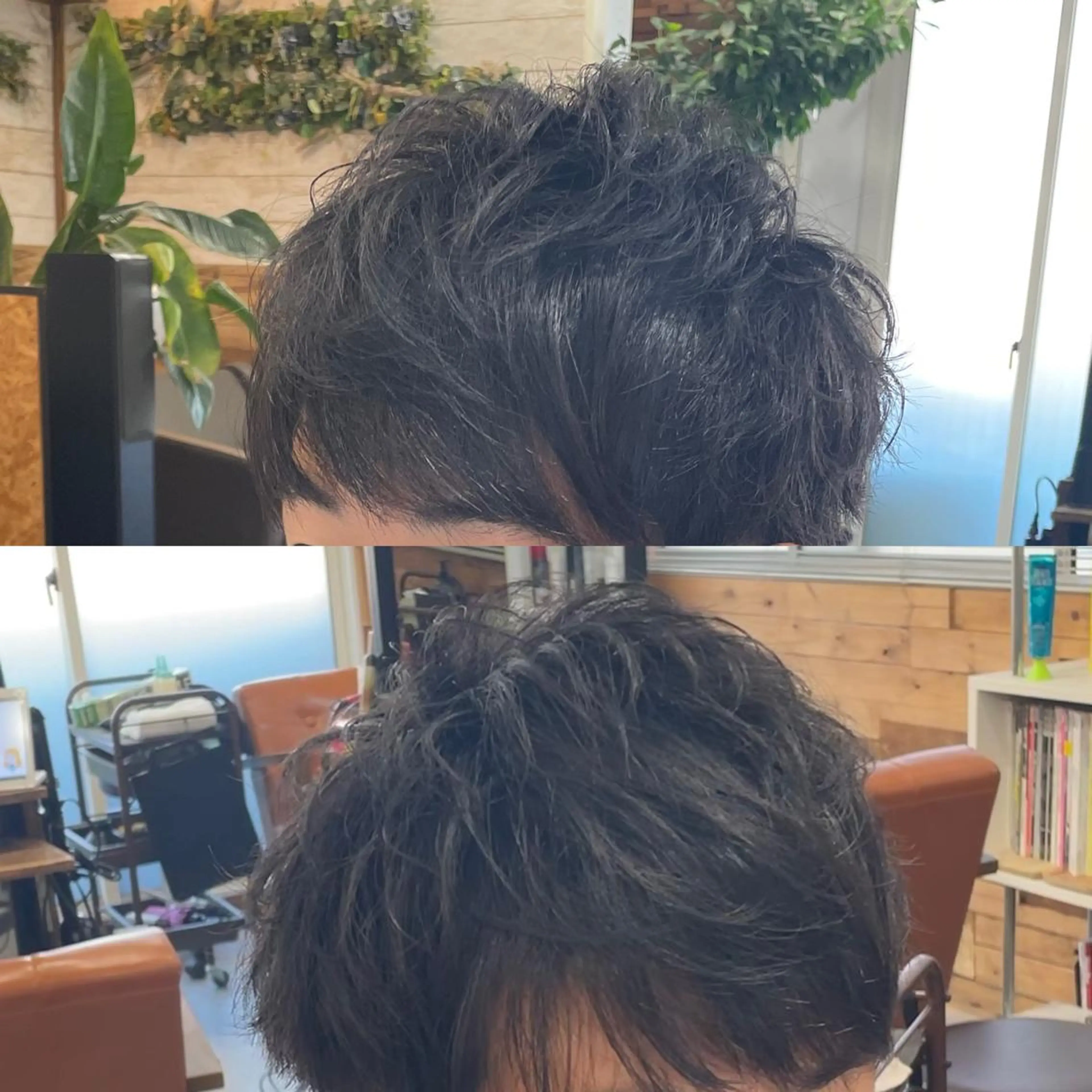 ショート メンズ マッシュ メンズパーマ 伸ばしかけ カット かんばら りょーいのヘアスタイル