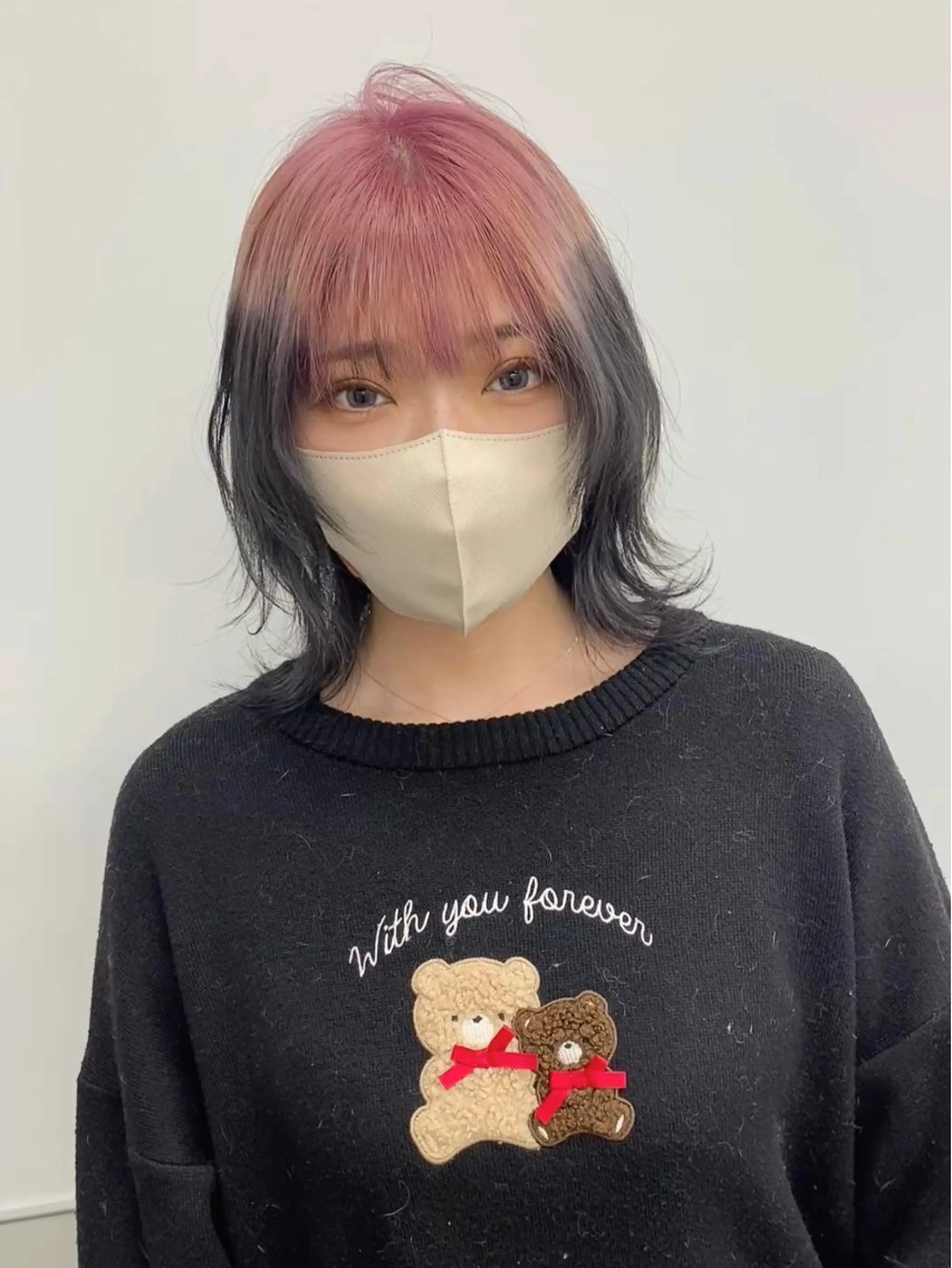 ミディアム カラー ウルフカット カット ヘアカラー トリートメント GO TODAY シェアサロン 町田店所属・韓国ヘア🇰🇷 スズキのヘアスタイル