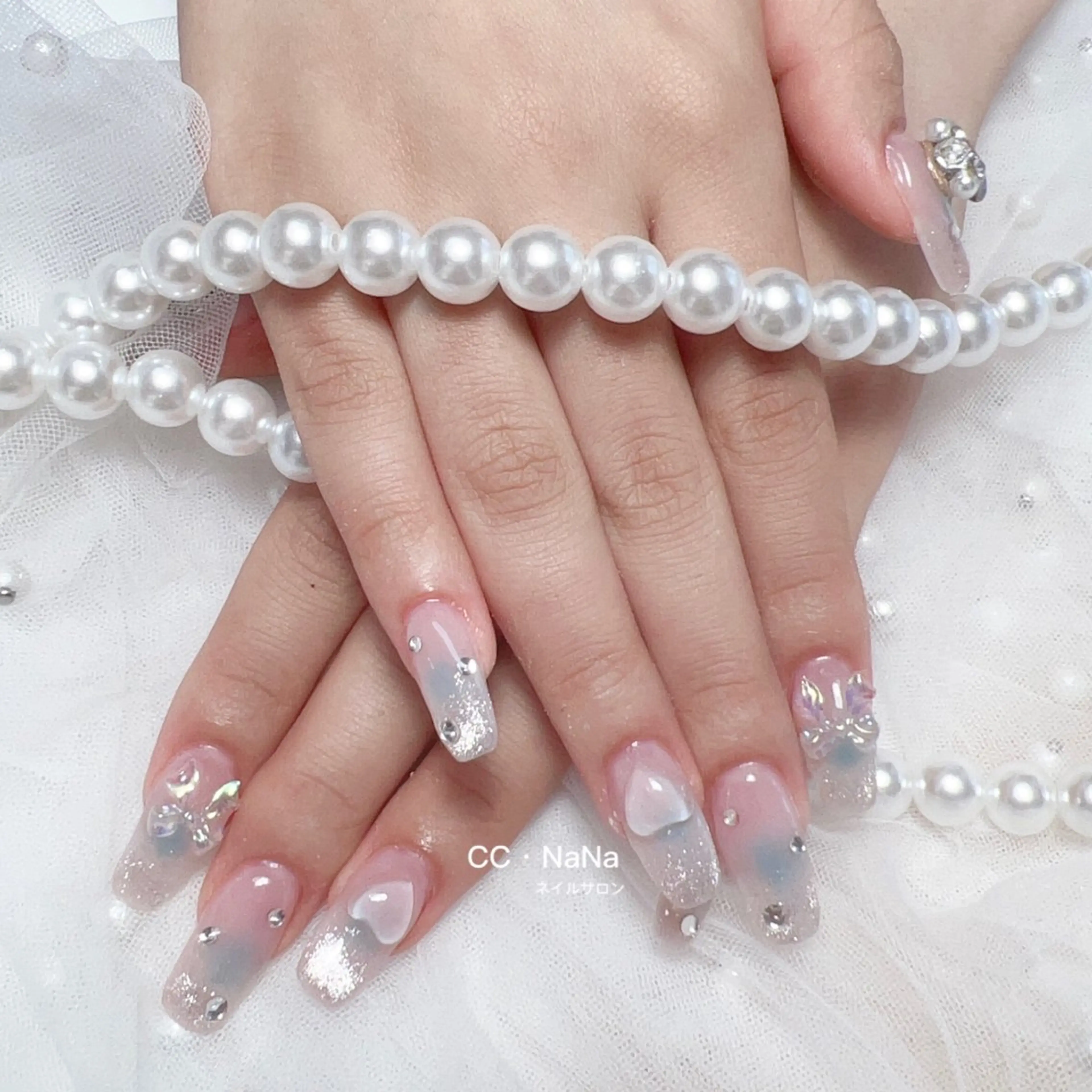 ネイル 持ち込み 夏ネイル ハンドネイル CCNaNaスカルプ 長さだし専門💎Yoのネイルデザイン