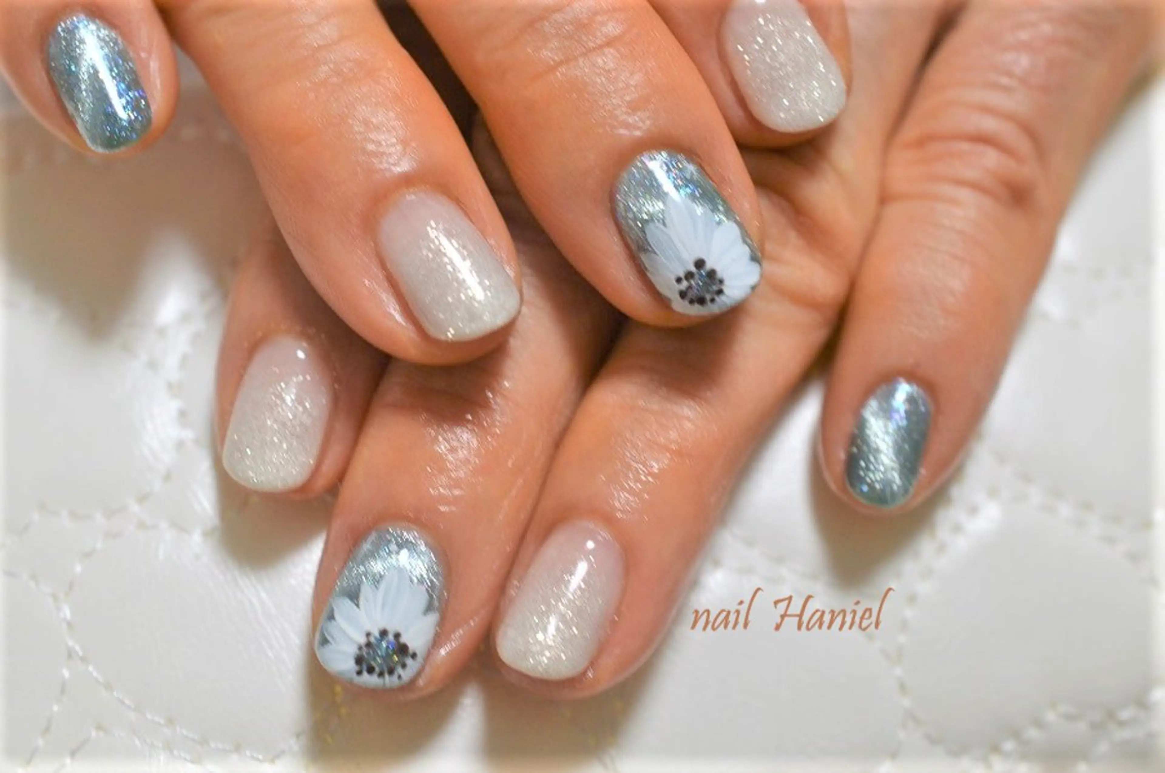 ネイル アートネイル ジェルネイル オフィスネイル パラジェル 冬ネイル ハンドネイル nail Haniel所属・半蔵門サロンハニエル 魅神 ちよのネイルデザイン