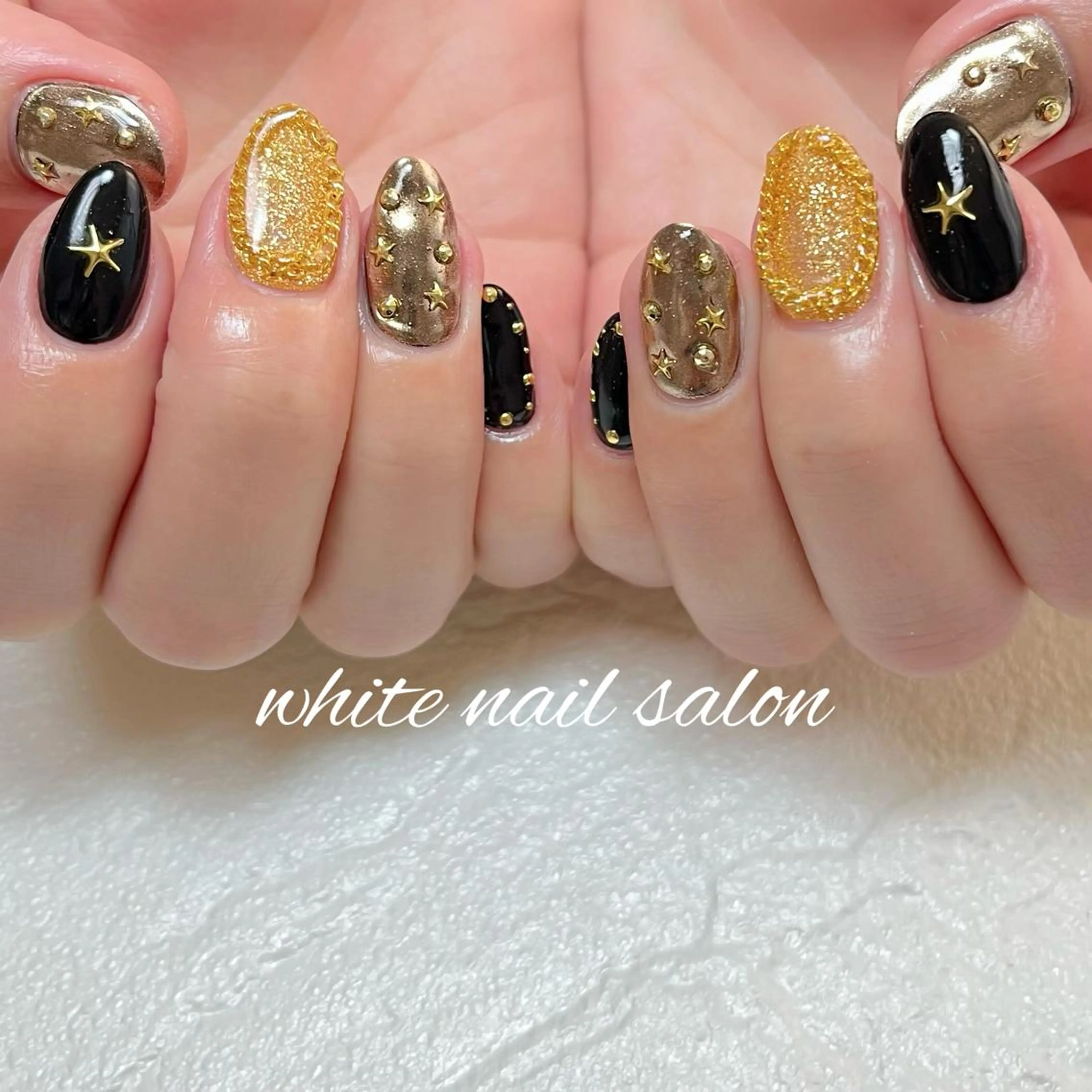 ネイル フットネイル ジェルネイル ハードジェル ラメ(グリッター) 持ち込み ハンドネイル white nail salonのネイルデザイン