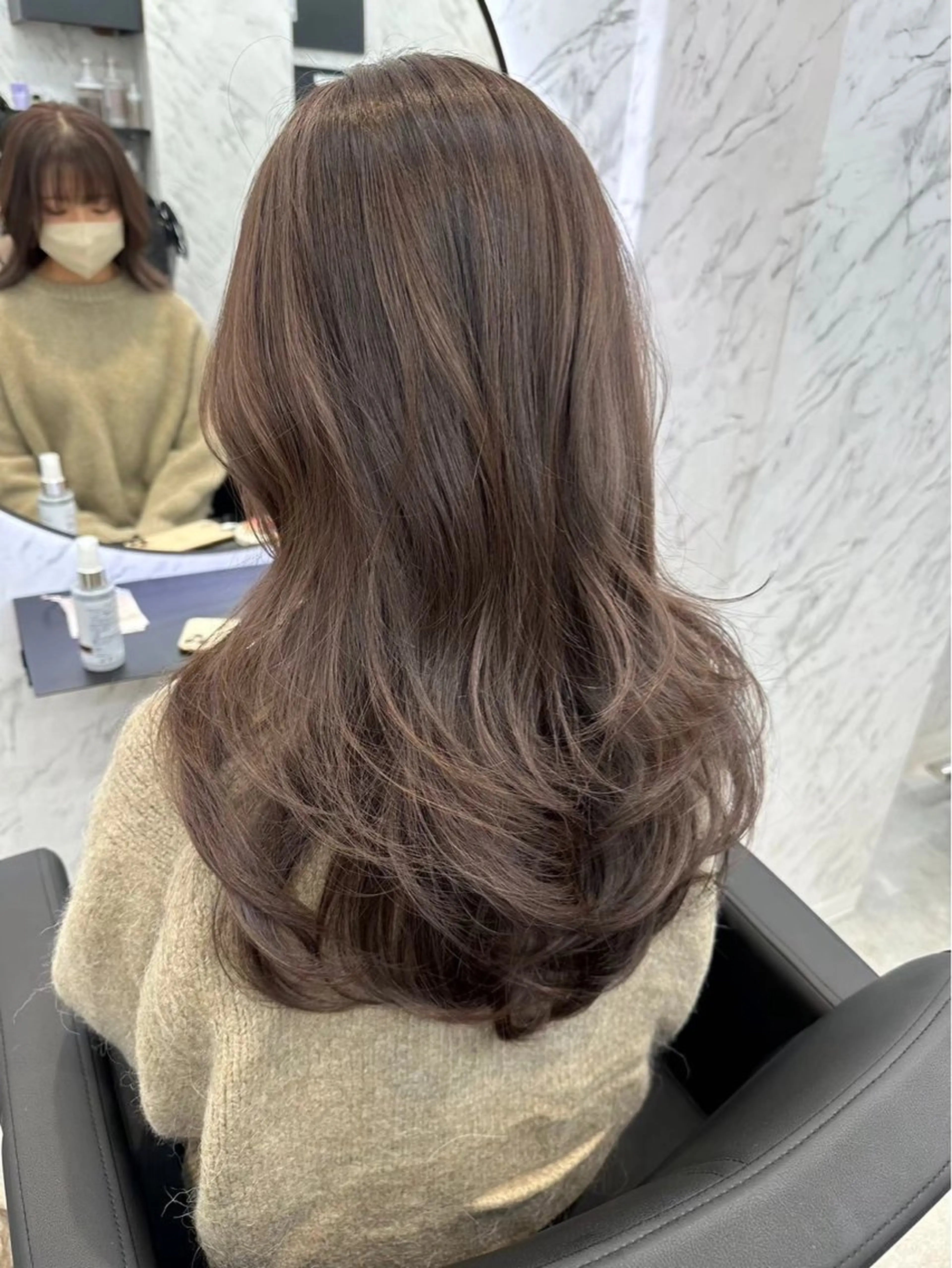 ロング カラー ベージュカラー ヘアカラー hair salon dot. mooda 韓国風サロン 町田店所属・韓国風ヘア🎀🩶 /♡𝓝𝓸𝓪♡のヘアスタイル