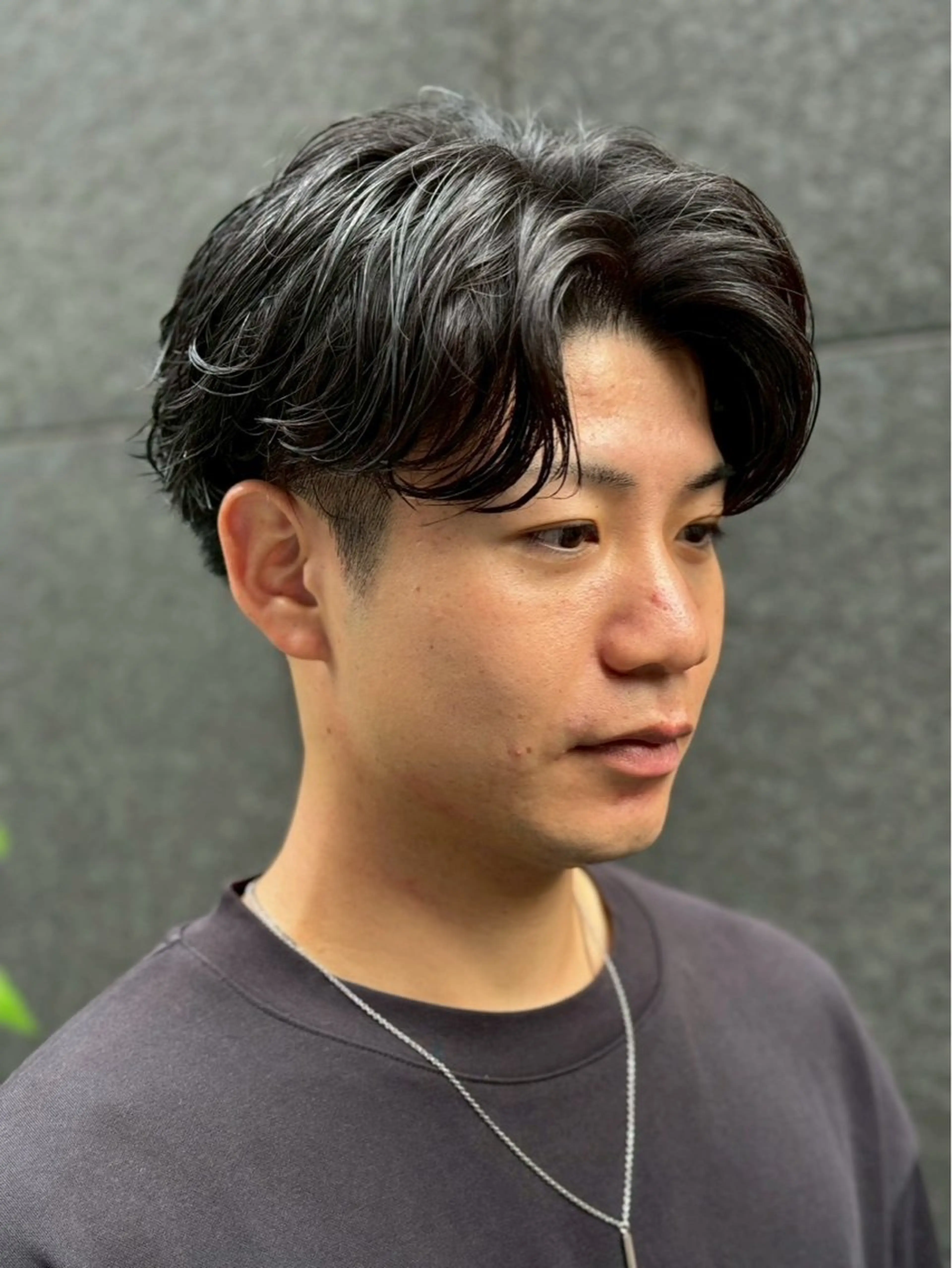 パーマ メンズ RIKU/ニュアンス /波巻き/ハイライトのヘアスタイル