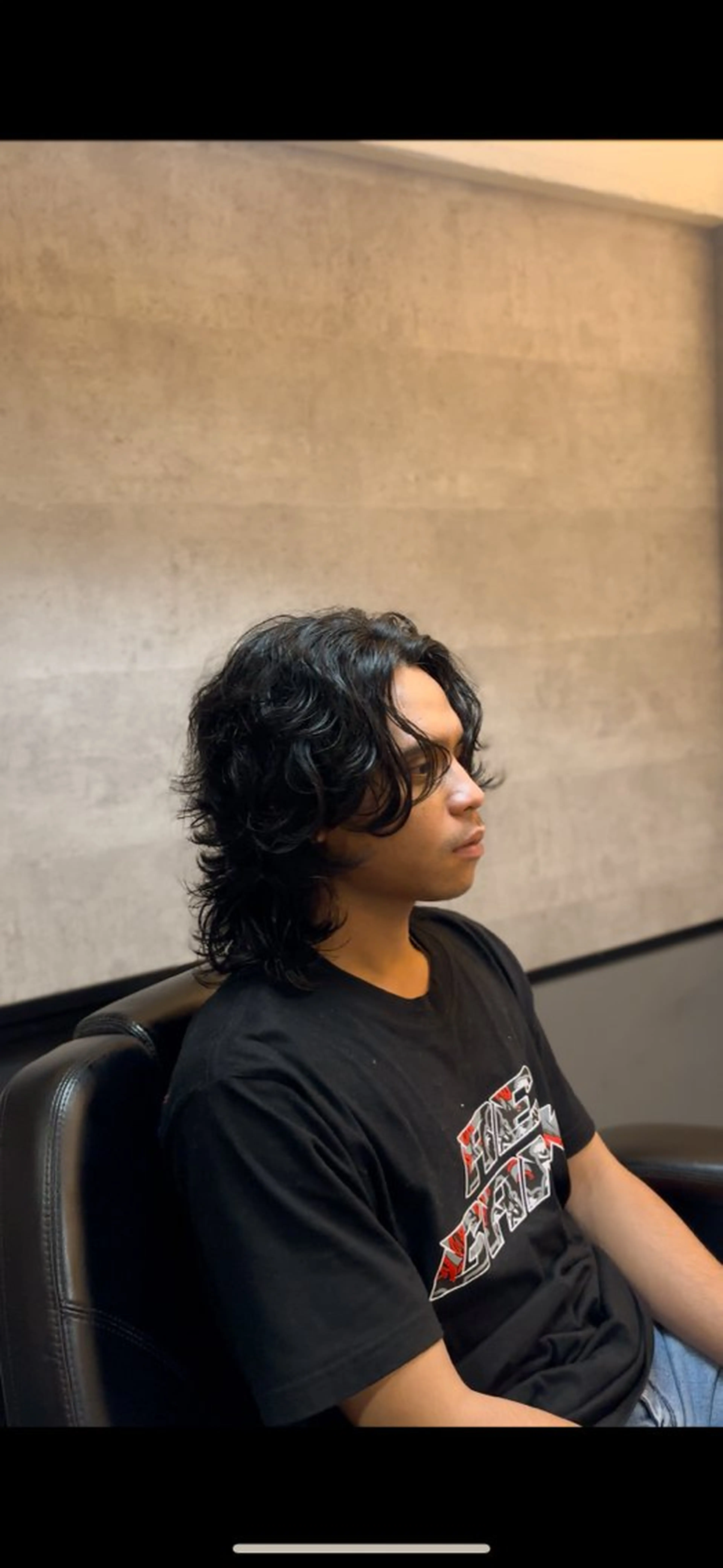 ミディアム パーマ メンズ カット パーマ grow hair works tokyo所属・葛西/barber/ 相山琉磨のヘアスタイル