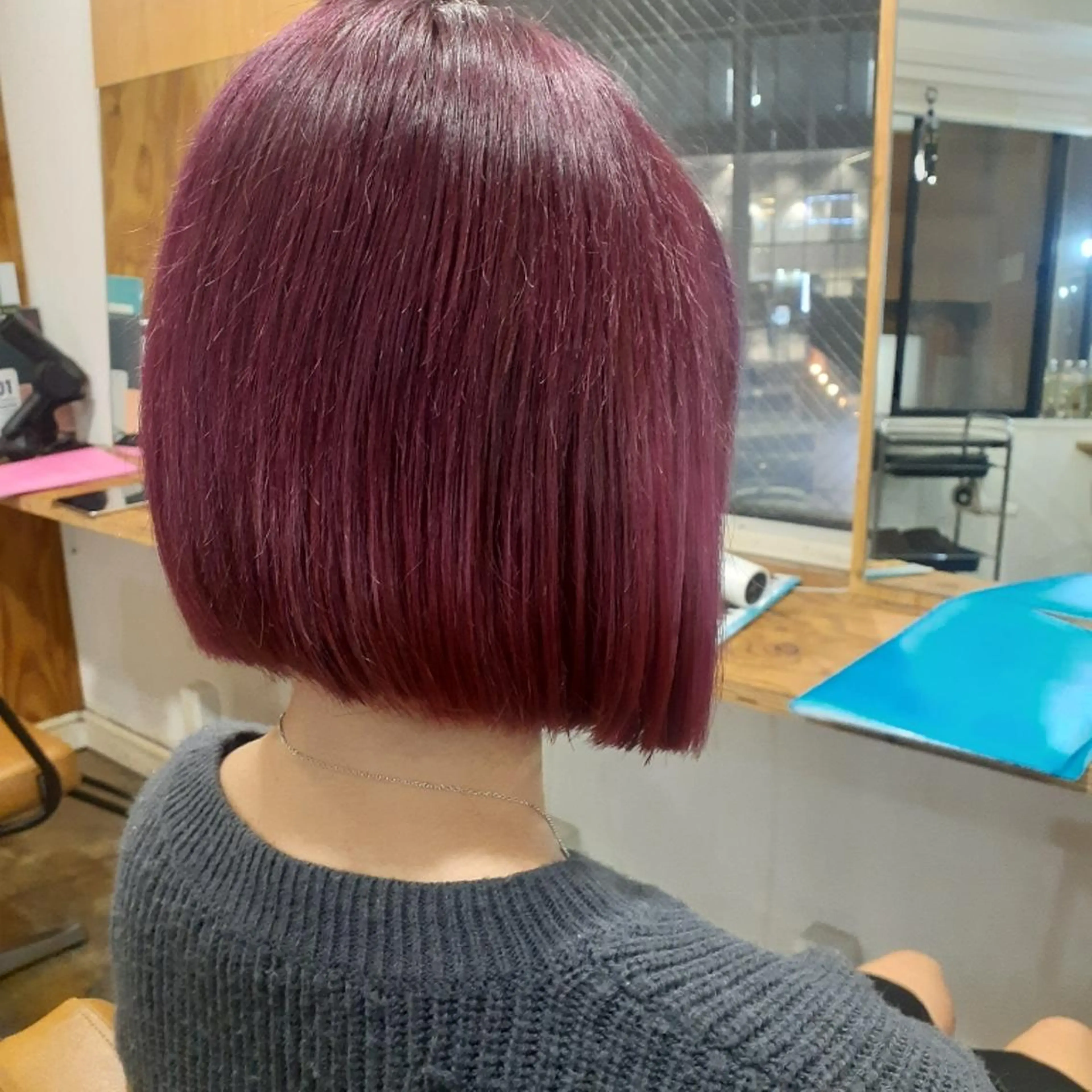 ショート カラー ピンクカラー バイオレットカラー カット ヘアカラー トリートメント 🔳髪質改善🔳 岡本陽のヘアスタイル