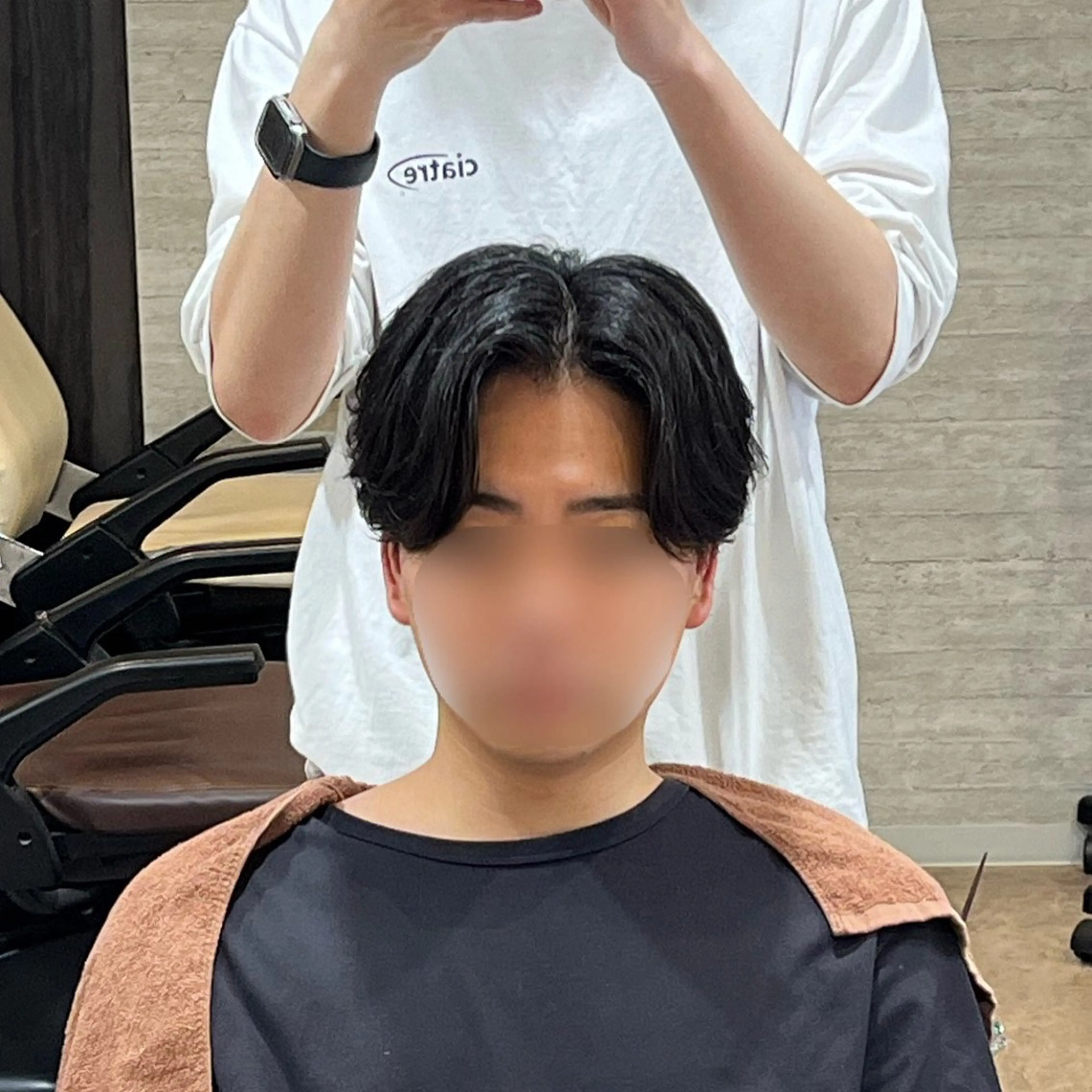 ショート メンズ センターパート FLAVA所属・吉祥寺メンズカット/ 韓国ヘア　渡邉壮太朗のヘアスタイル