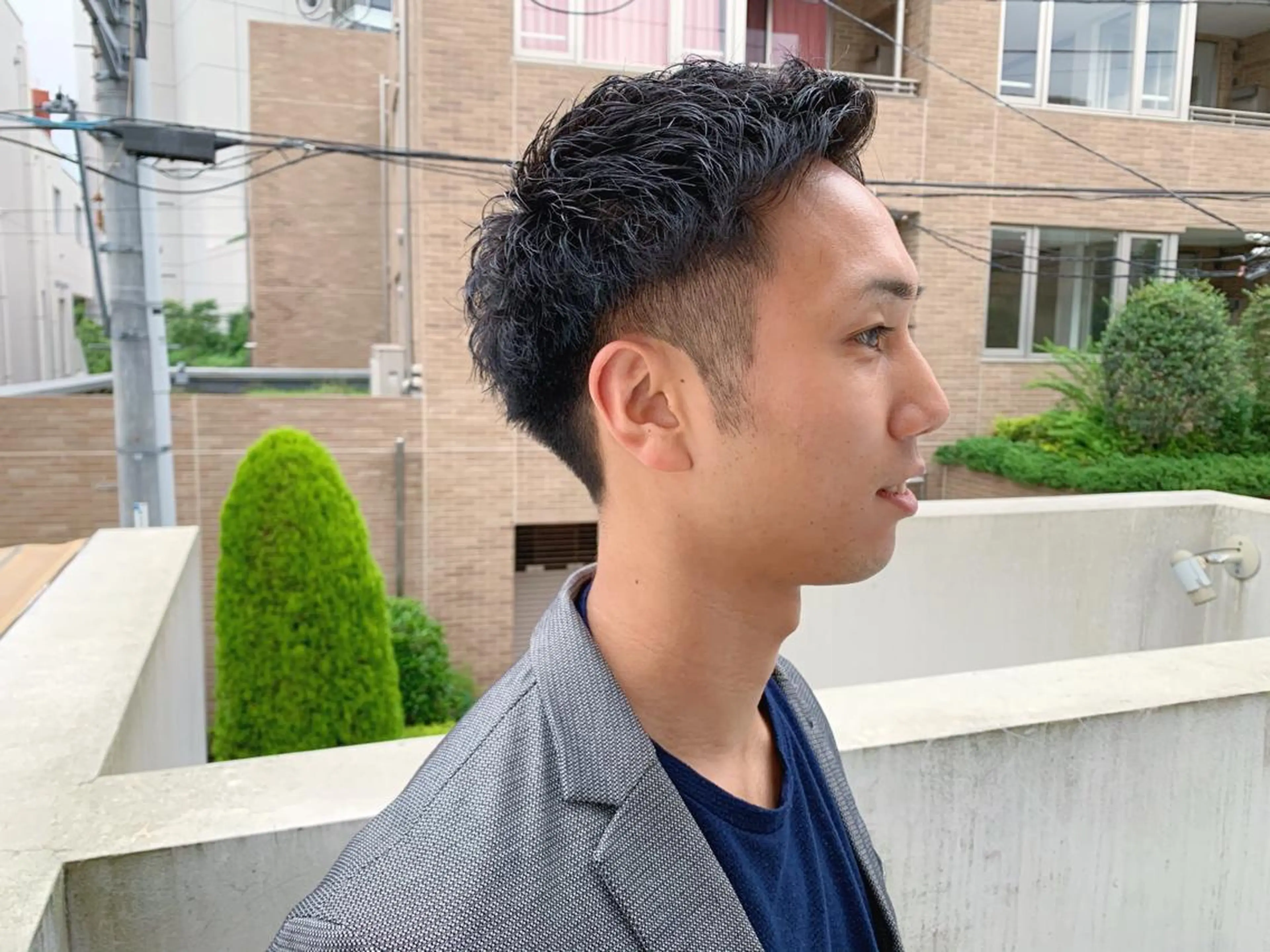 パーマ メンズ カット パーマ トリートメント タカハシ ハヤトのヘアスタイル