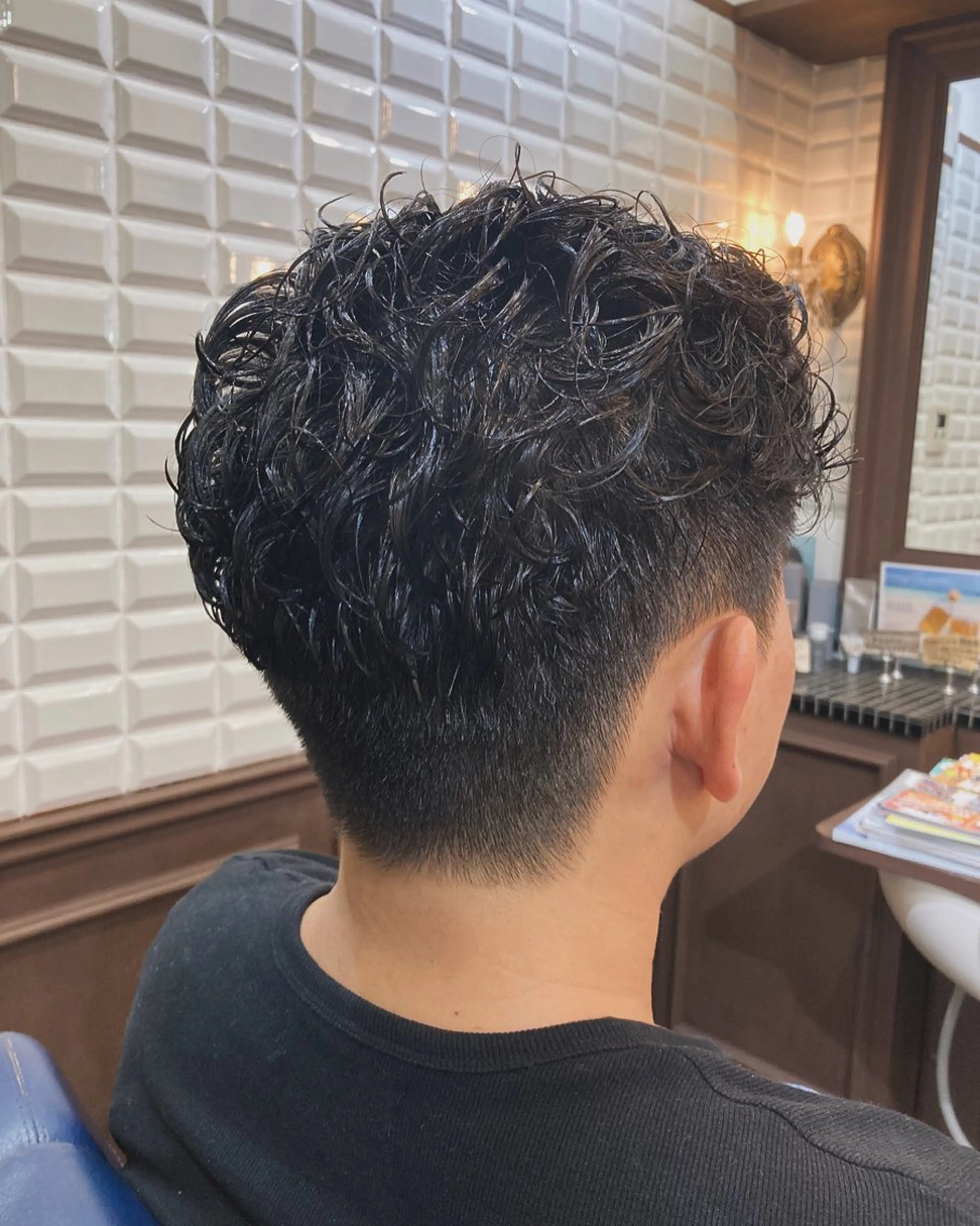 パーマ メンズ メンズパーマ ルピナス中田店長 山口大地のヘアスタイル
