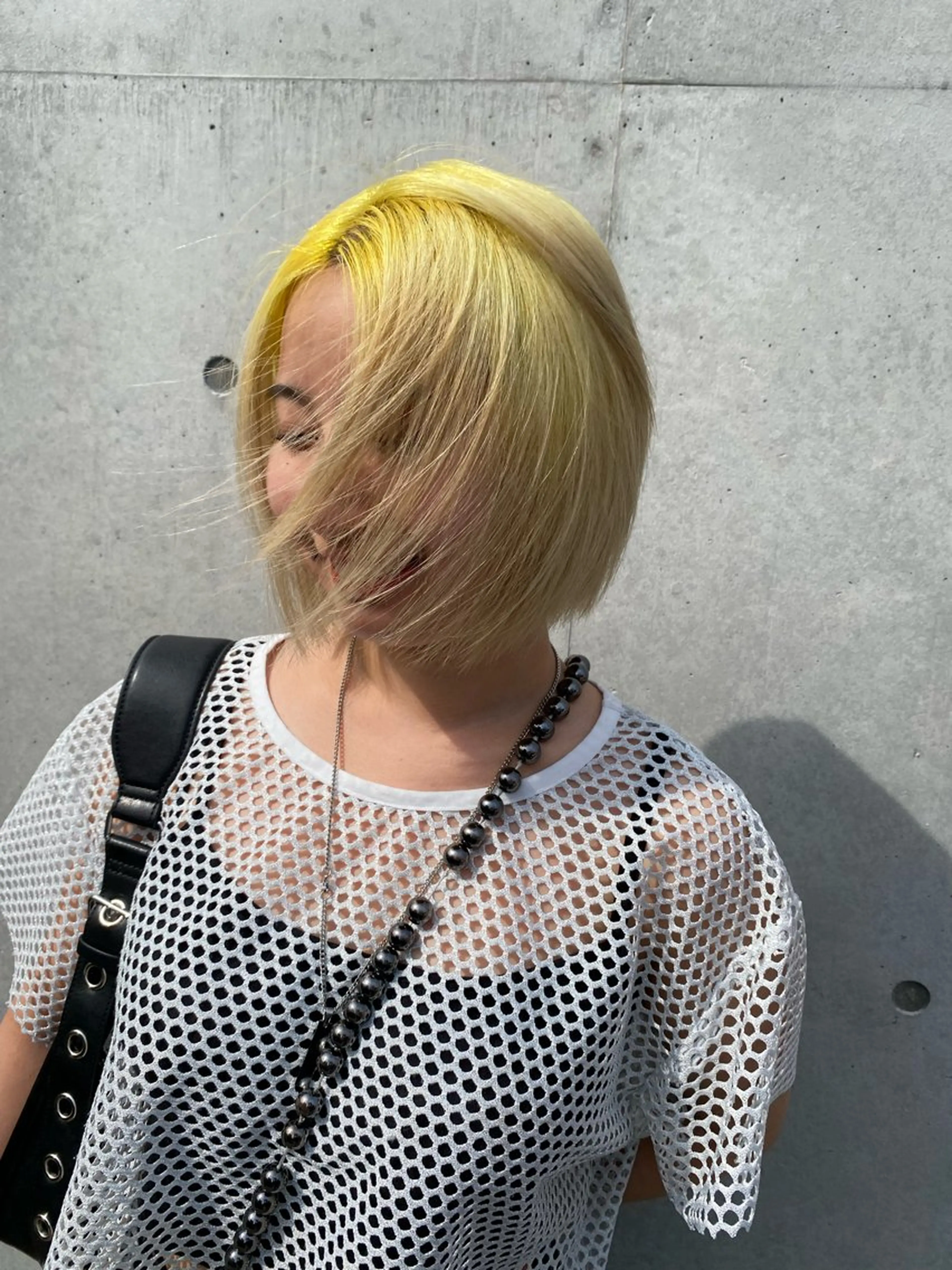 ミディアム カラー ヘアアレンジ イエローカラー ヘアカラー トリートメント mina 🌷のヘアスタイル