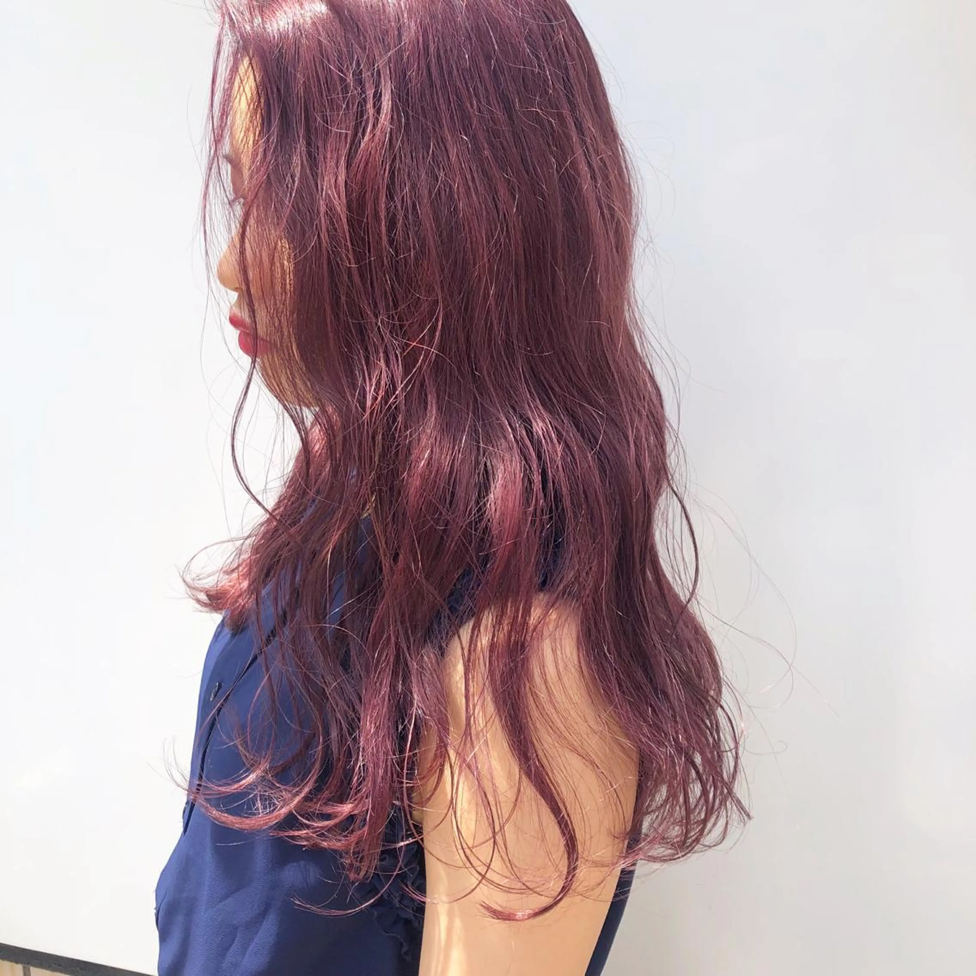 ロング カラー パーマ ヘアアレンジ メンズ ネイル マツエク・マツパ ピンクカラー カラーマツエク ピンク レイヤーカット指名 No.1💖マユカのヘアスタイル