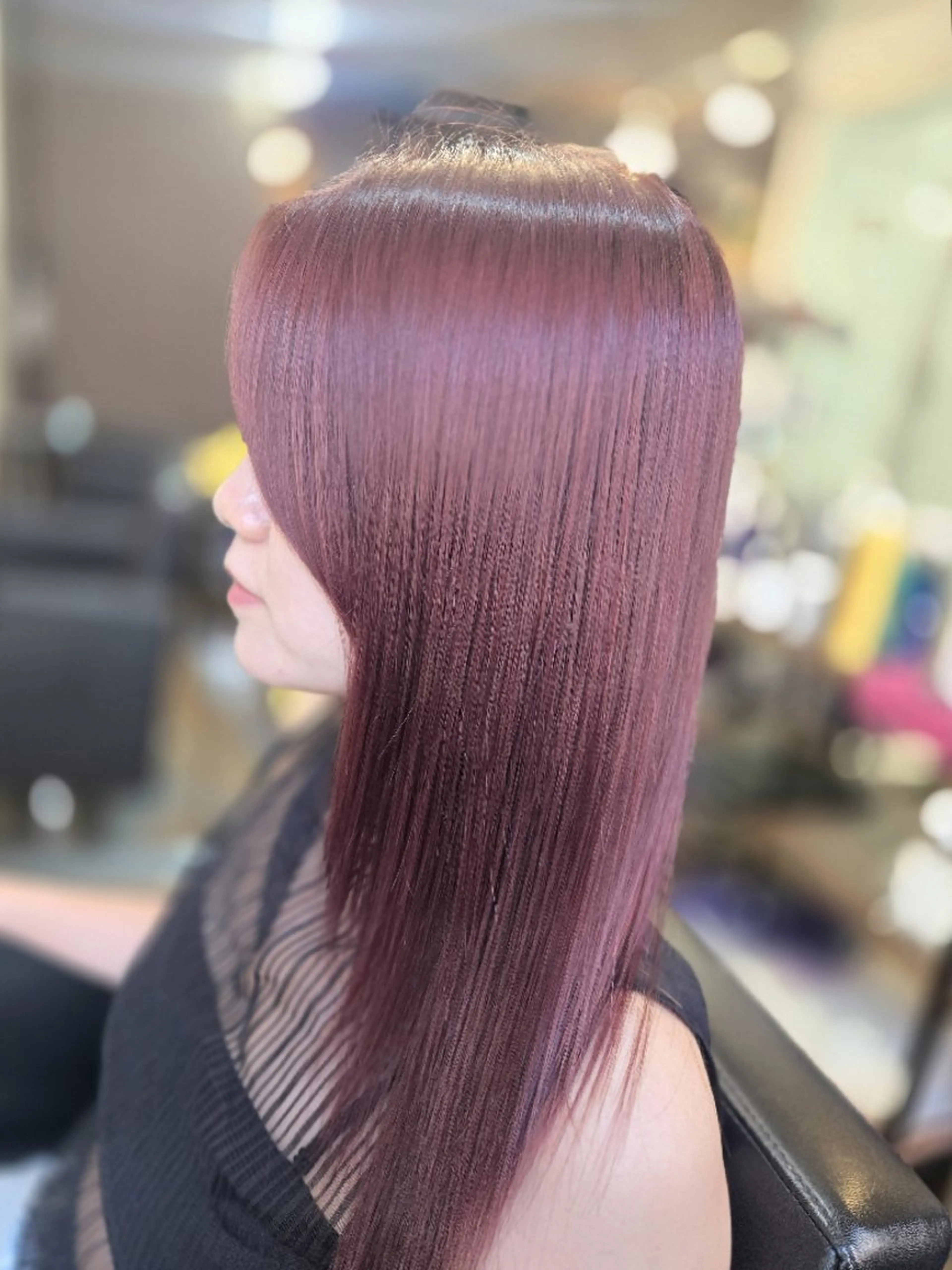 ミディアム カラー ピンクカラー SevenQuarter所属・セブン クォーターのヘアスタイル