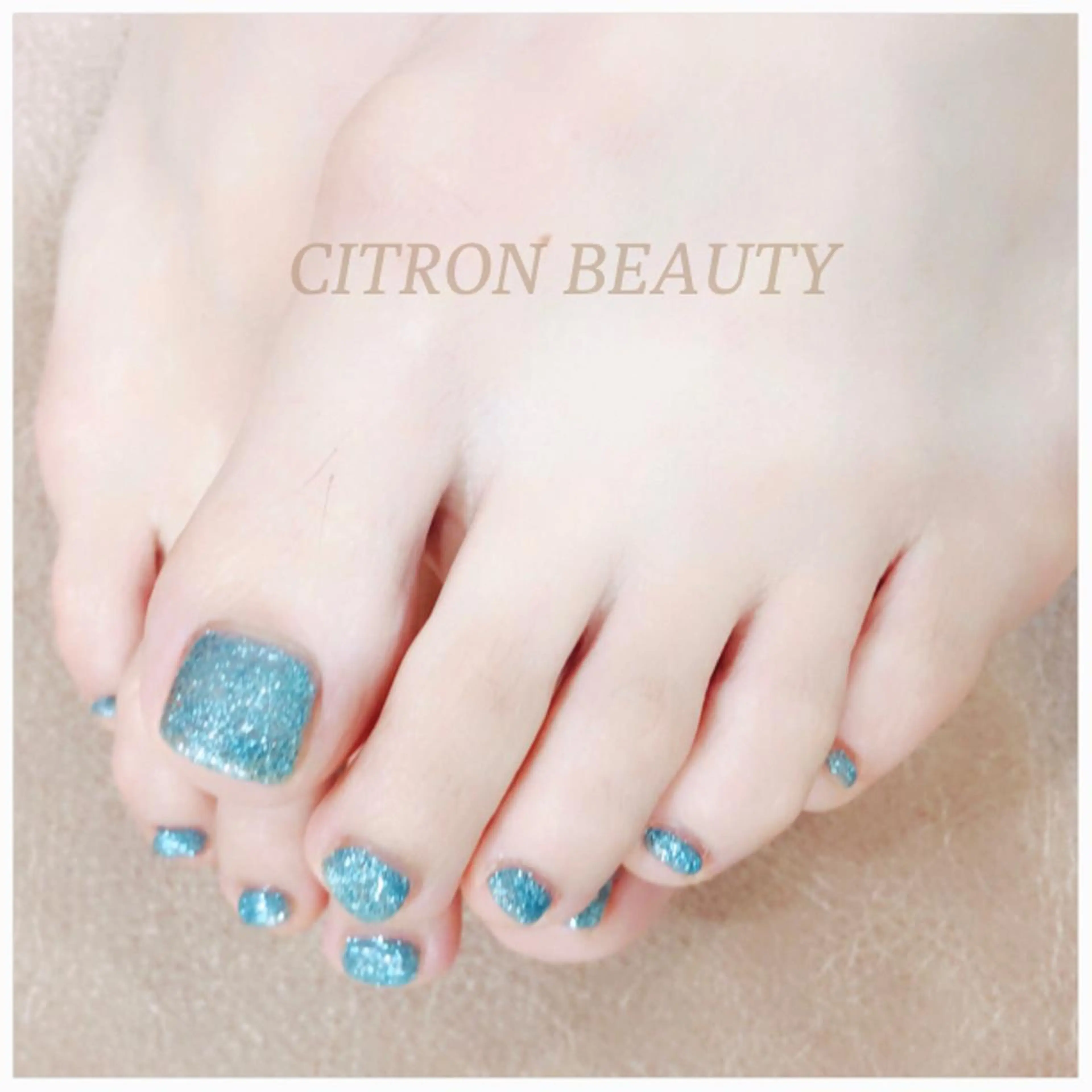 ネイル ブルー フットネイル CITRON NAIL💅冨田のネイルデザイン