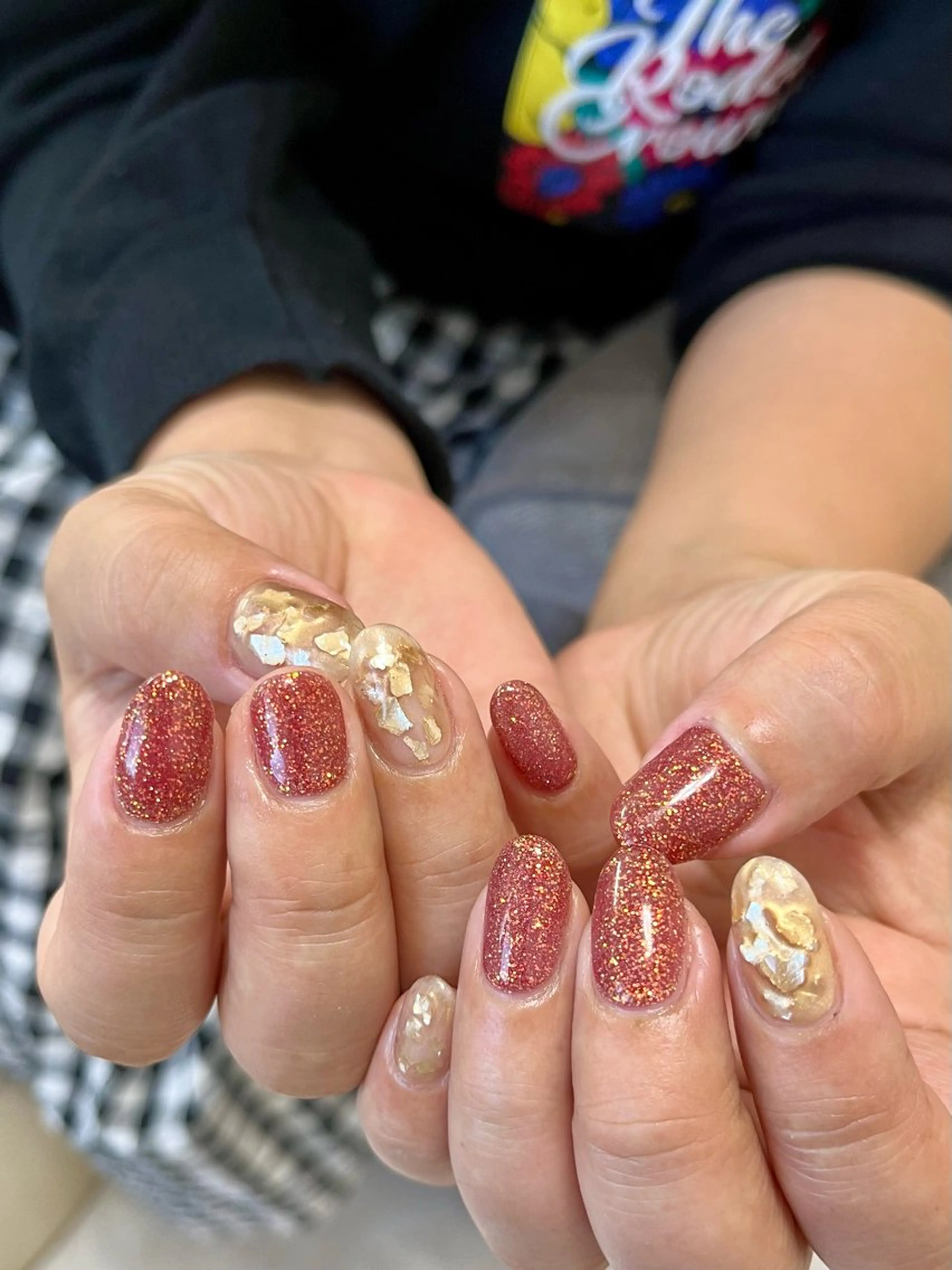 ネイル フラッシュネイル ラメ(グリッター) マグネットネイル ワンカラーネイル HUU.所属・HUU. riko 二俣川のネイルデザイン