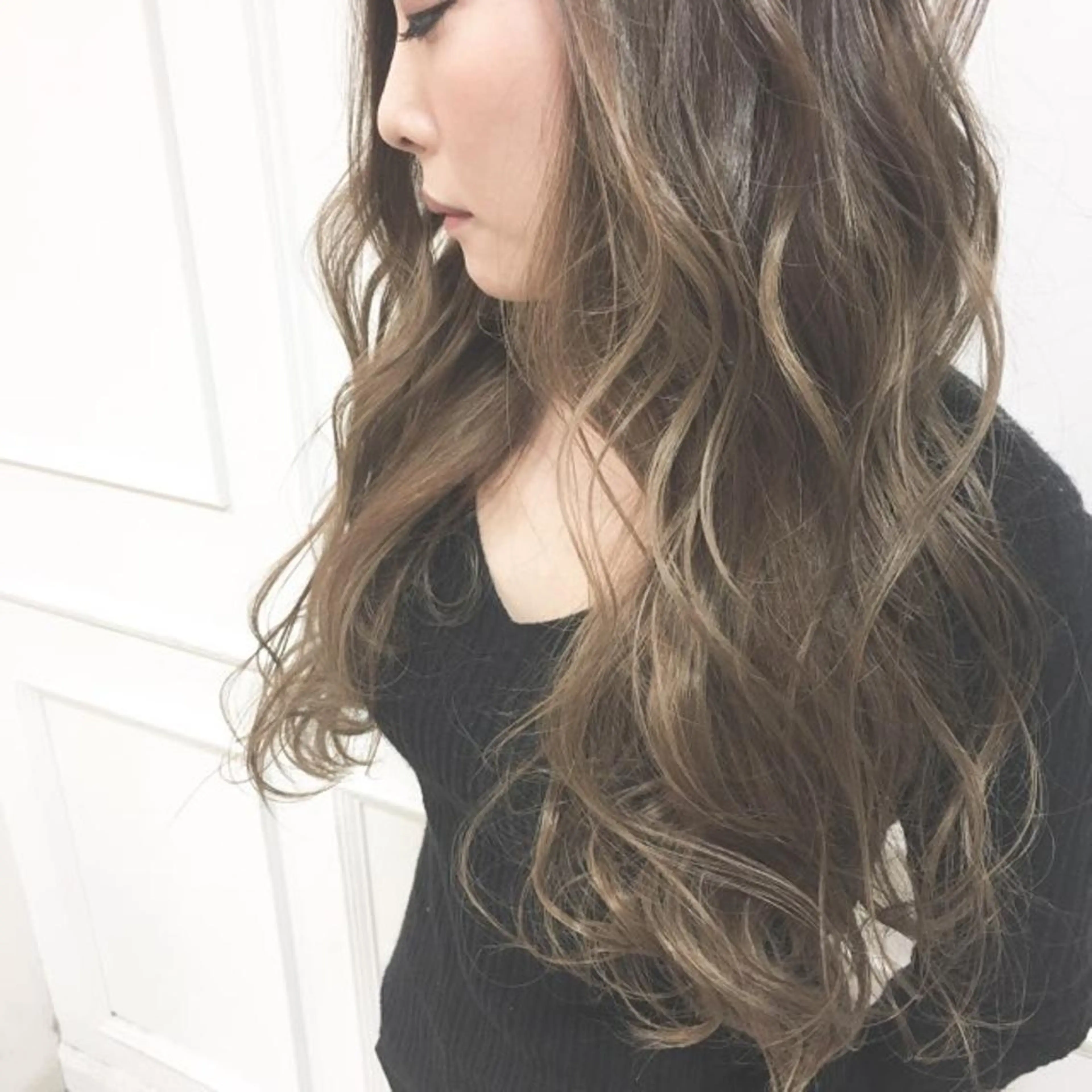 ロング カラー パーマ ヘアアレンジ ◆感動口コミ/最小顔 理論カット◆森口 峻のヘアスタイル