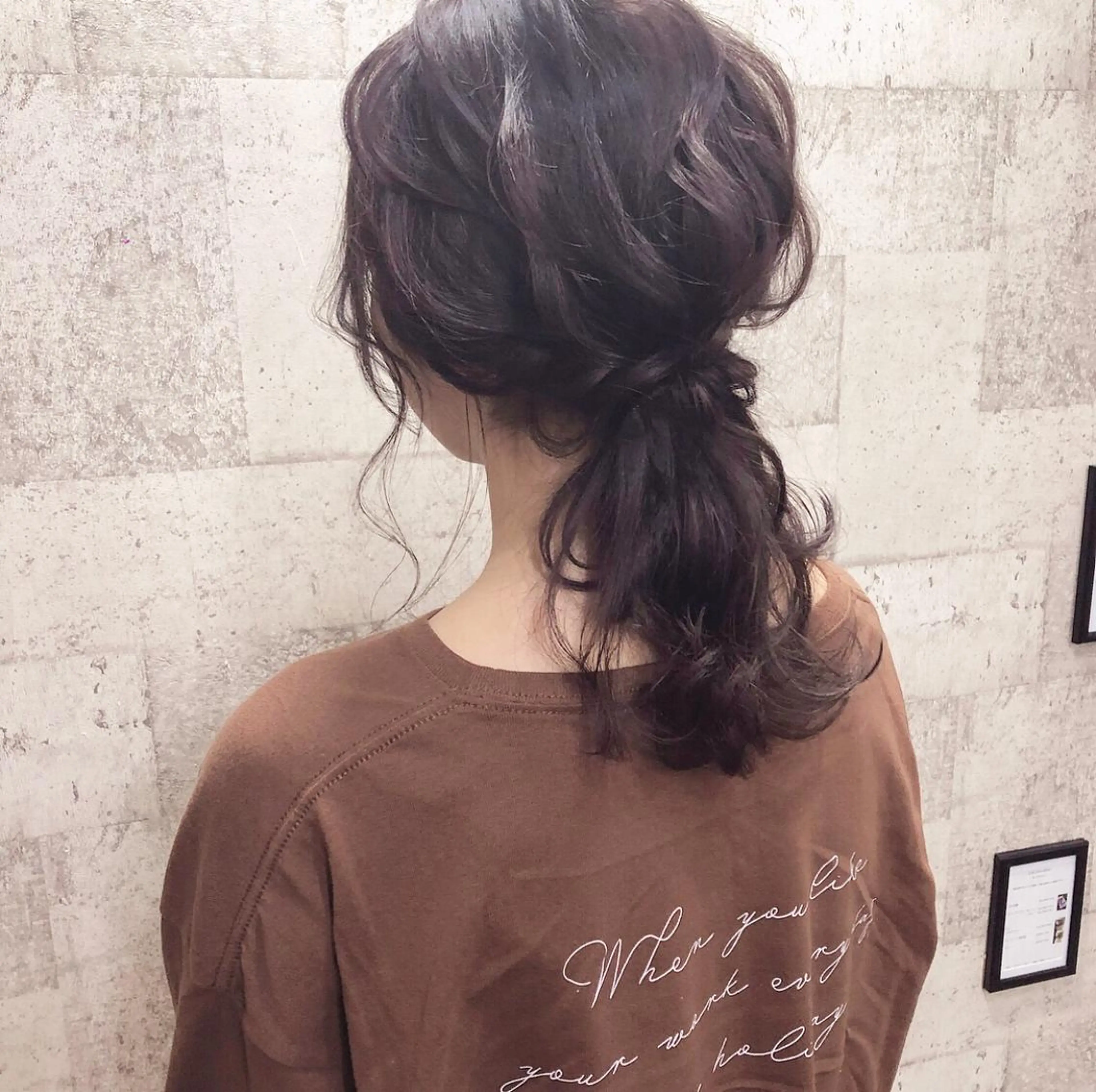 セミロング カラー ヘアアレンジ ラベンダーカラー autre所属・大久保 ひでなりのヘアスタイル