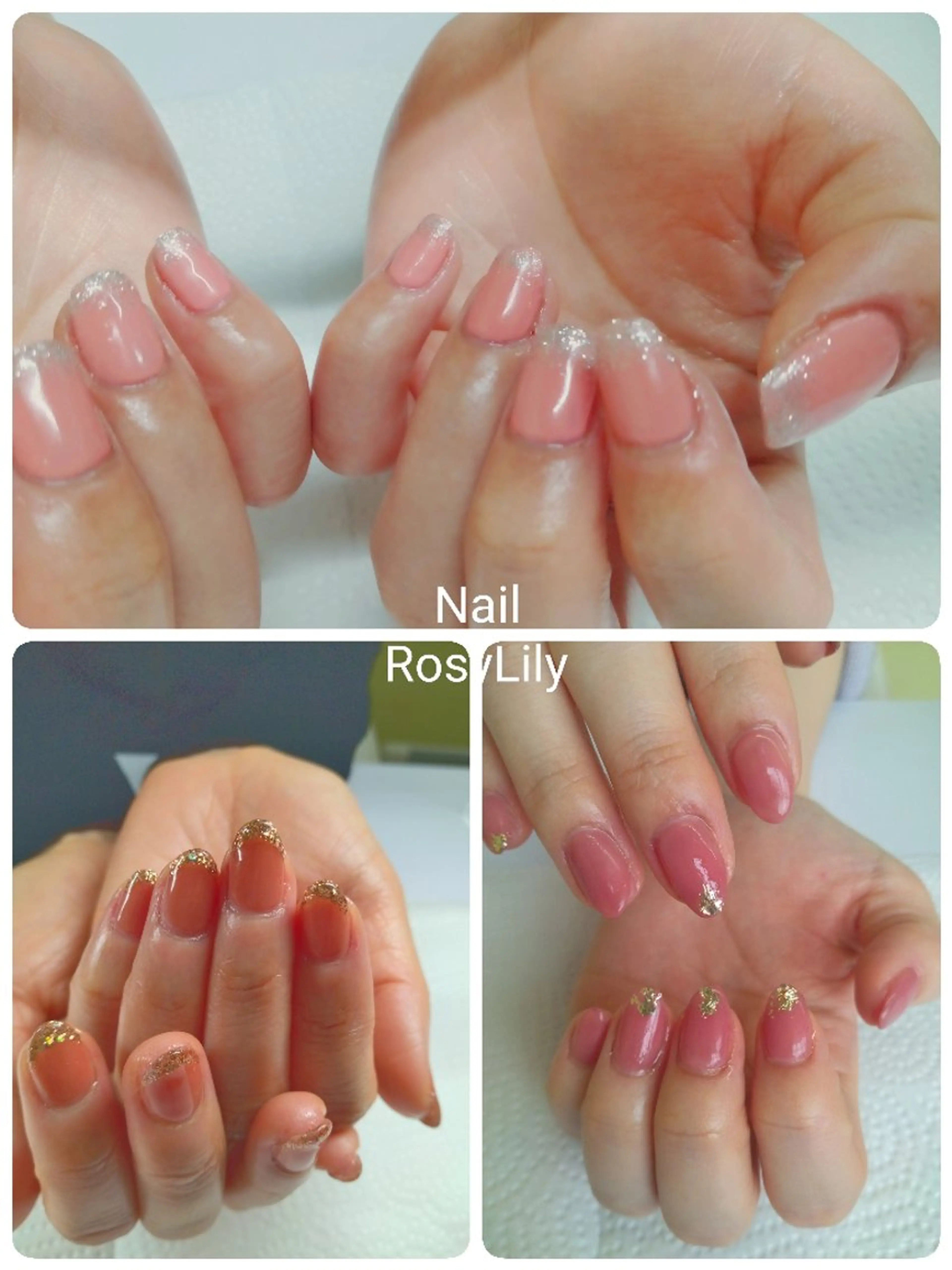 ネイル ラメ(グリッター) ワンカラーネイル ハンドネイル ハンドケア プライベートサロン RosyLily所属・プライベートサロン Rosy Lilyのネイルデザイン