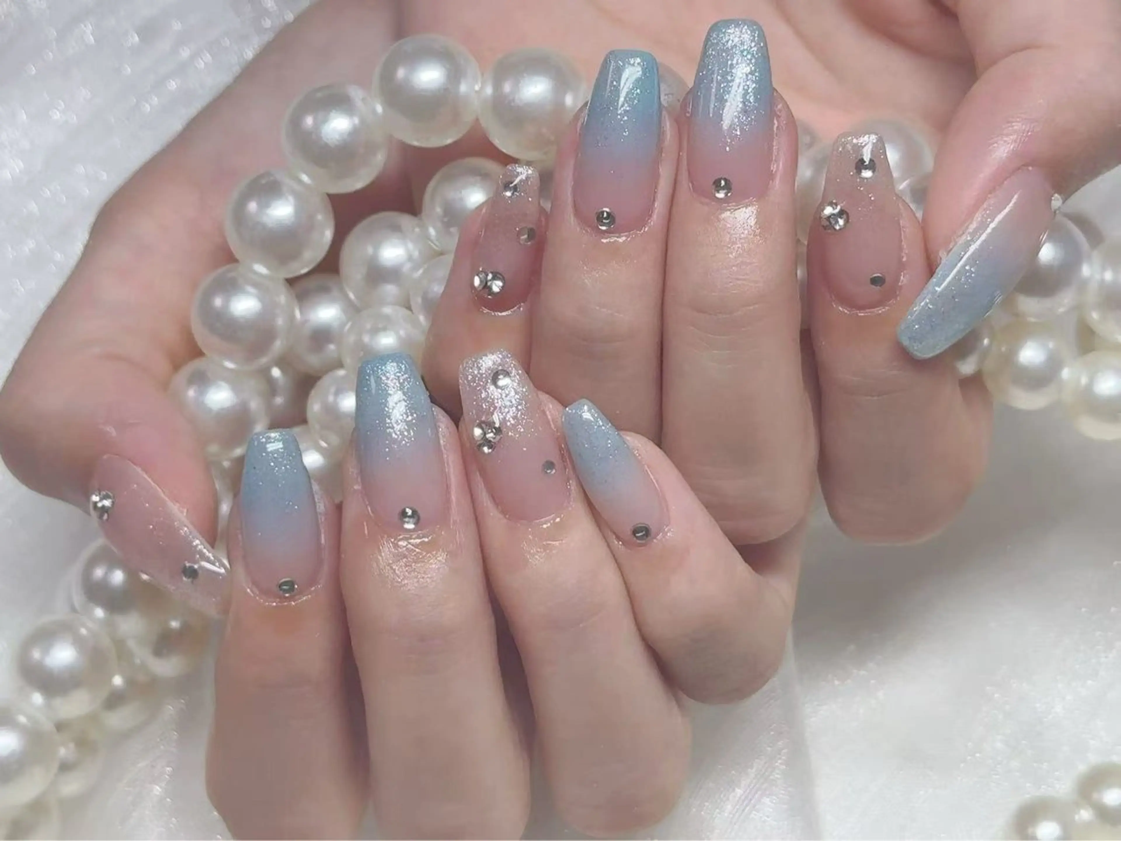 ネイル アートネイル クリアネイル 成人式 長さ出し フラッシュネイル 💫KASUMI 💅のネイルデザイン