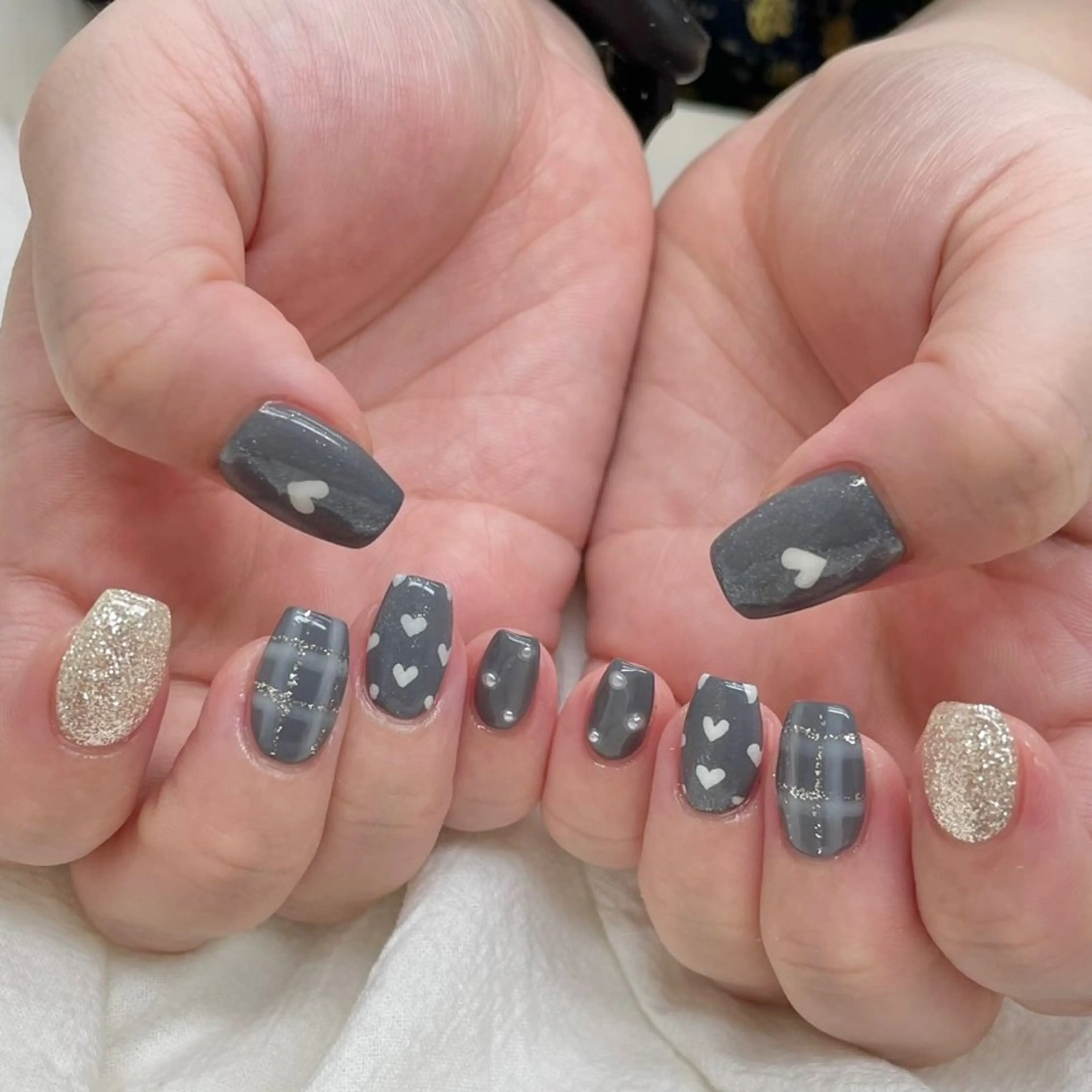 ミディアム 韓国風ヘア ハンドネイル nail jaol池袋店所属・ネイルJaol 池袋のネイルデザイン