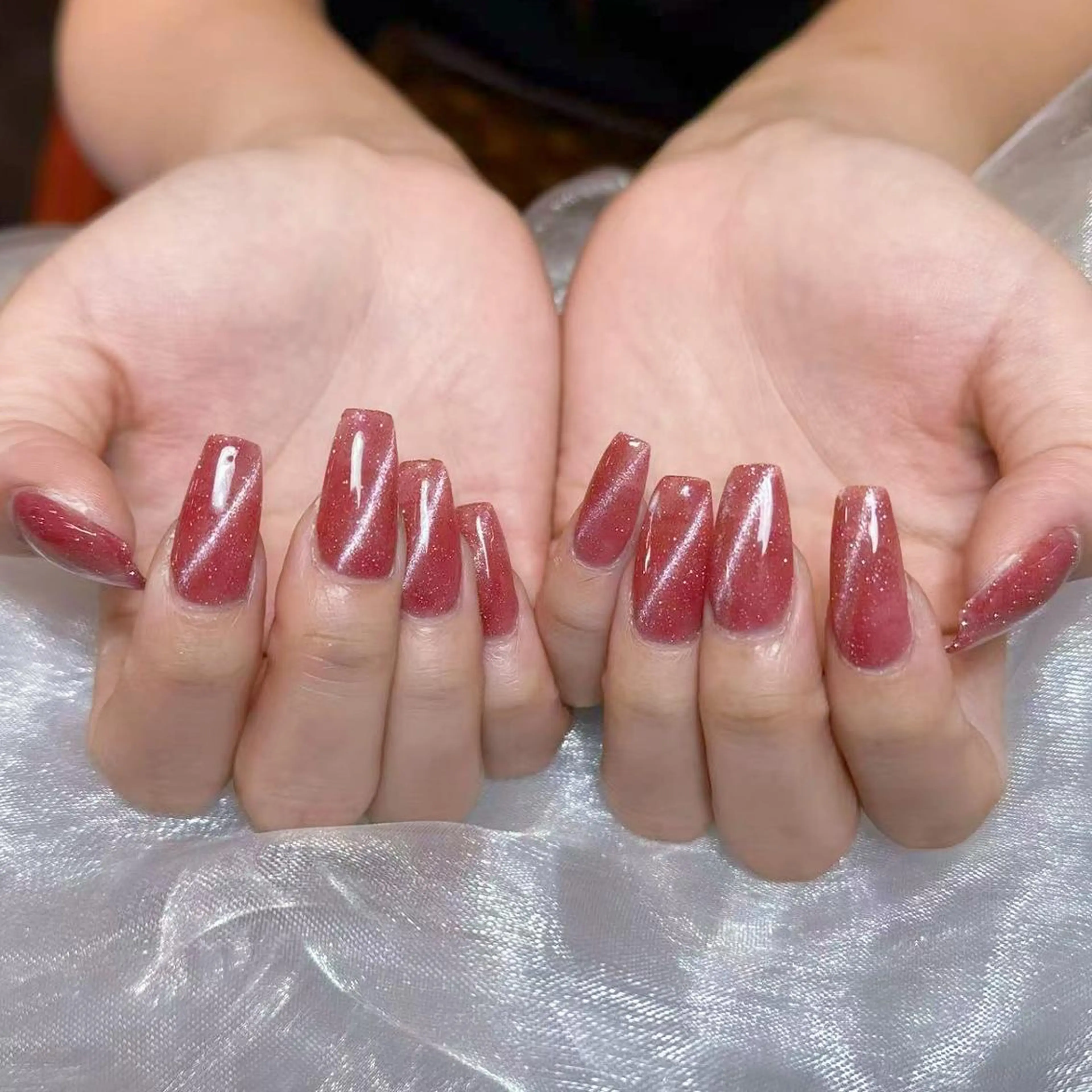 ネイル アートネイル オーロラネイル ガーリー キラキラネイル 韓国ネイル ハンドネイル DIANMOND NAIL🌸のネイルデザイン
