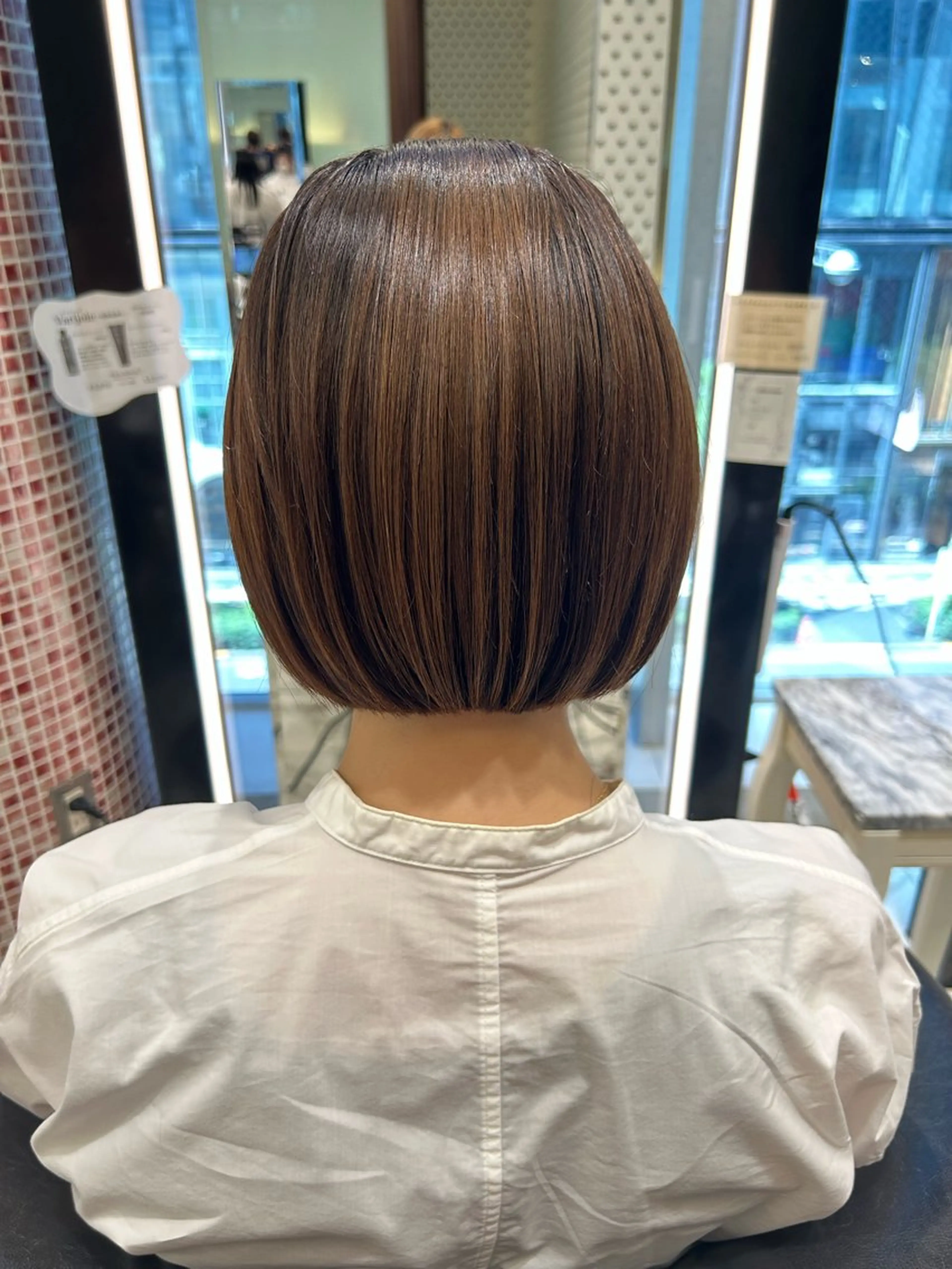 ミディアム カット トリートメント 垢抜けヘア 韓国ヘア銀座近下菜央のヘアスタイル