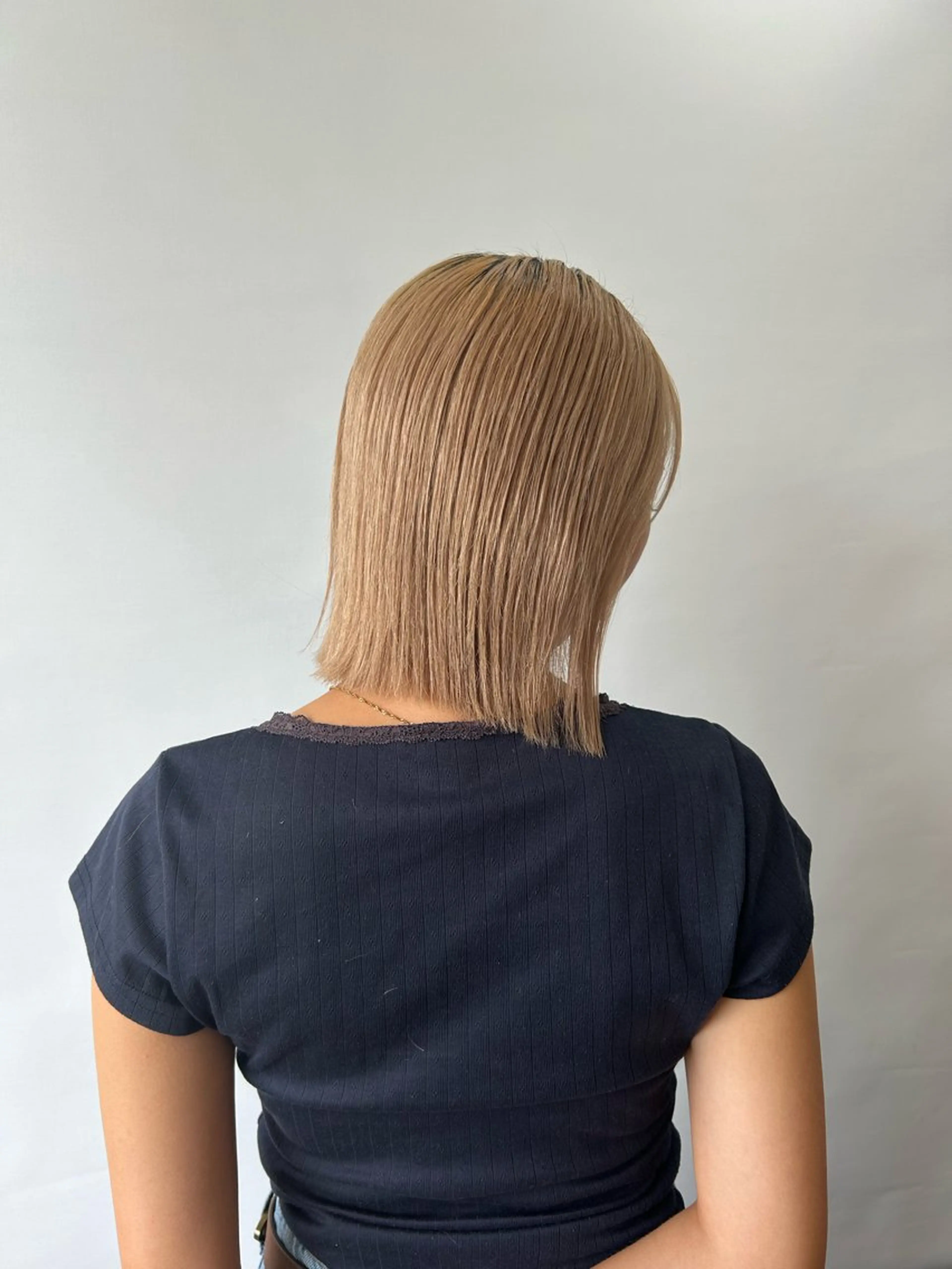 ミディアム カラー ヘアアレンジ ベージュカラー ハイトーンカラー ピンクカラー ピンクベージュ ボブ 🫧nano.カラー ヘアアレンジのヘアスタイル