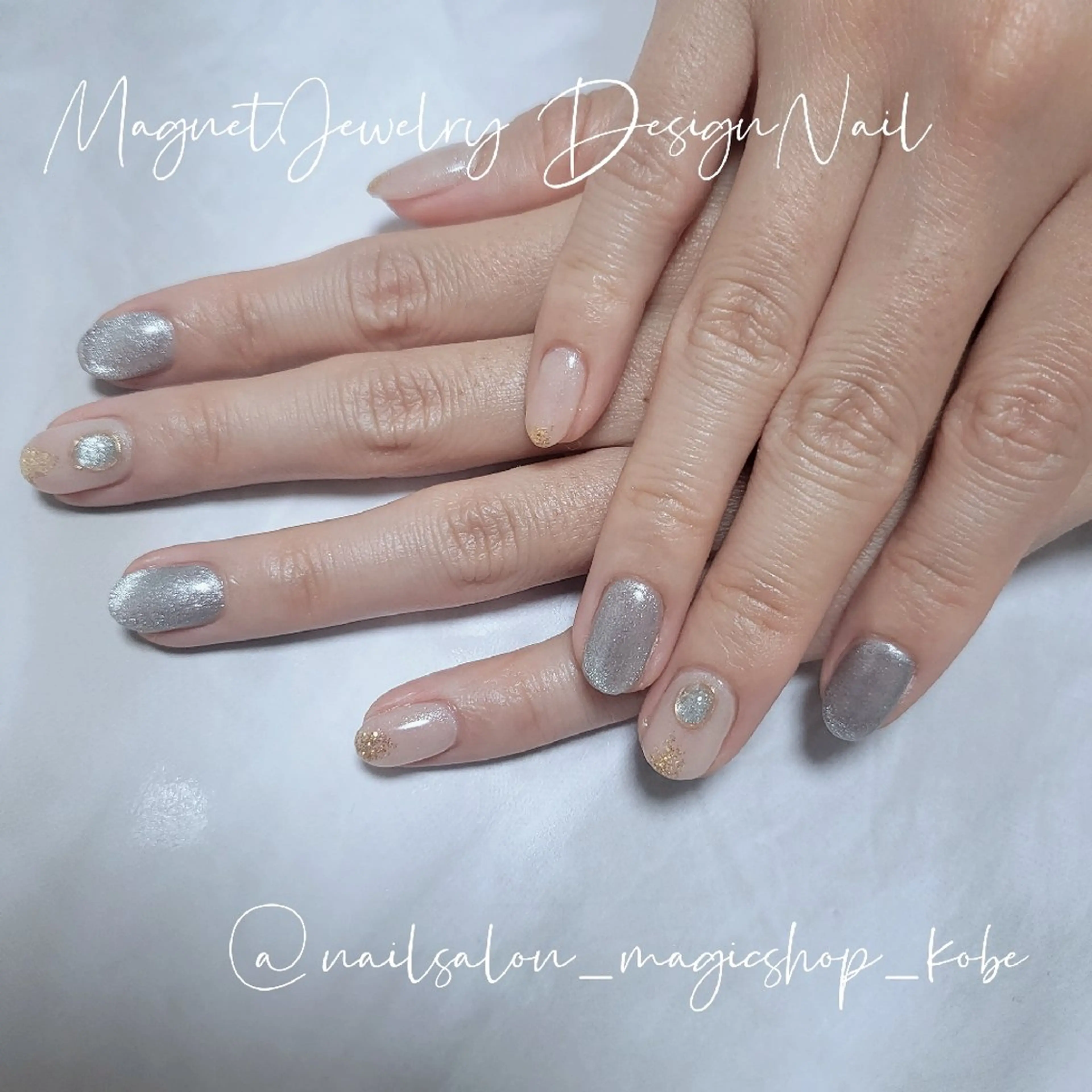 ネイル ジェルネイル マグネットネイル ぷっくりネイル ソフトジェル ハンドネイル Nailsalon MagicShopのネイルデザイン