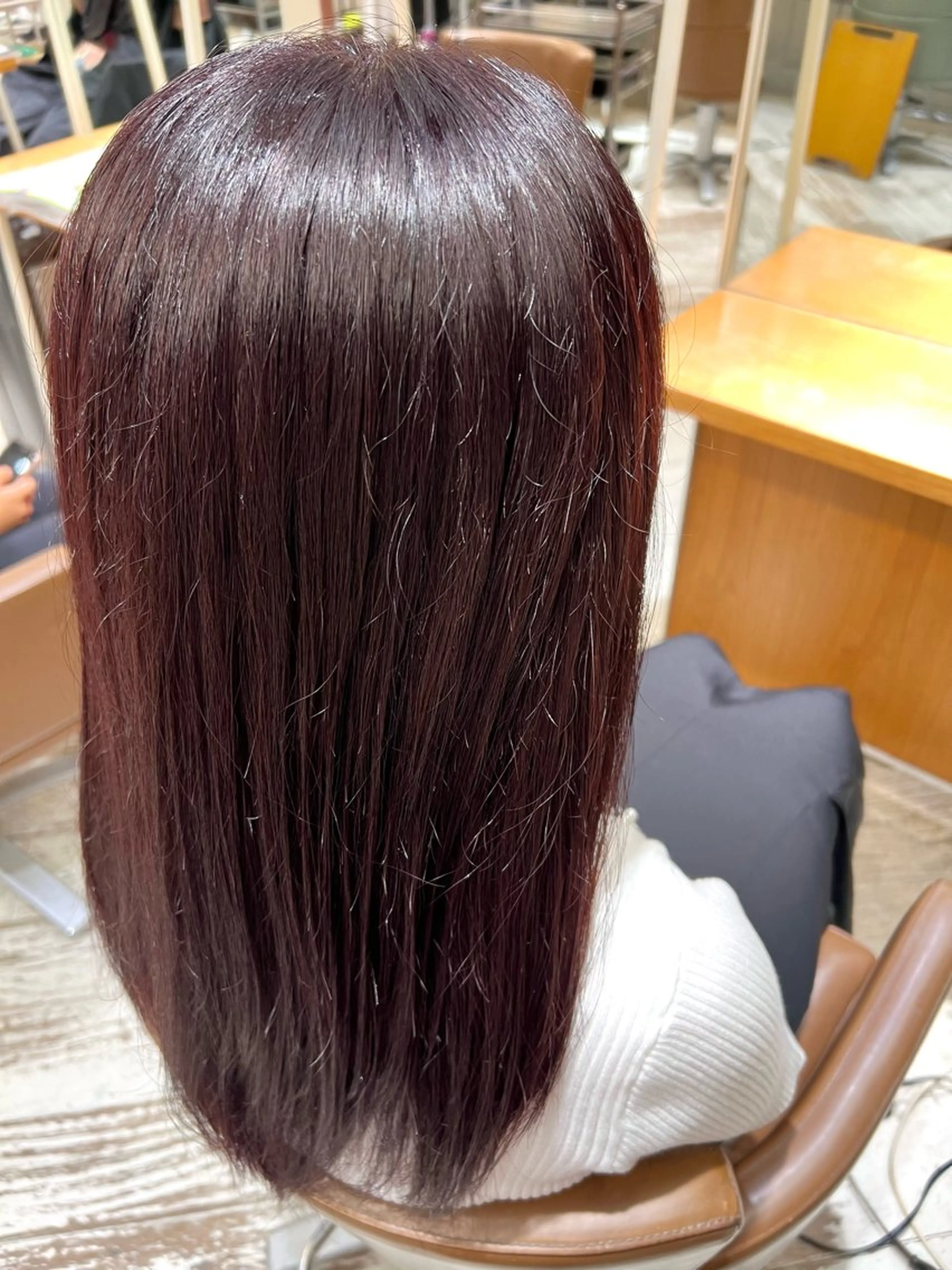 カラー ﾕｳﾅ/ ストレートパーマ🐰のヘアスタイル