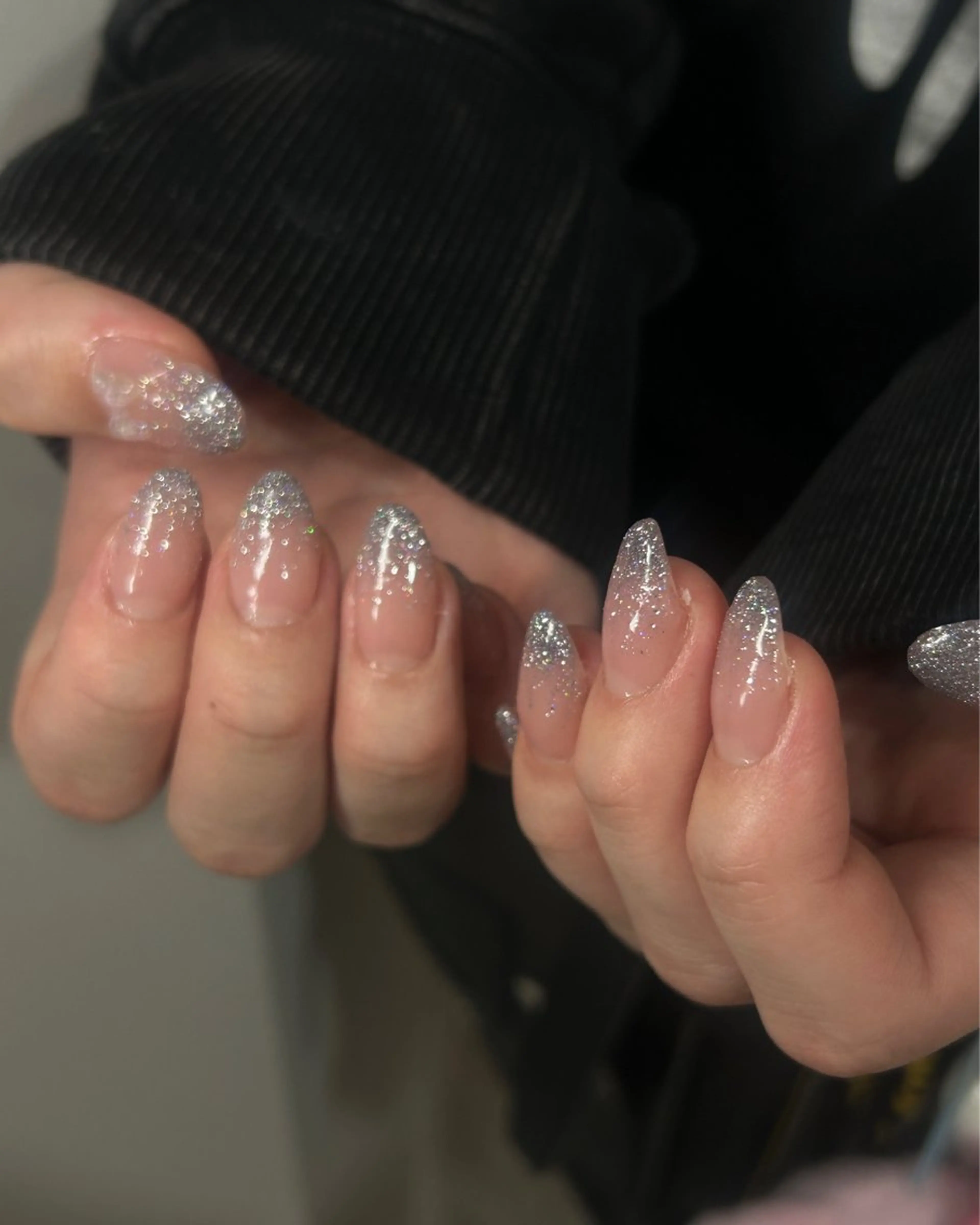 ネイル ハンドネイル Haluca 長さ出し🍀のネイルデザイン