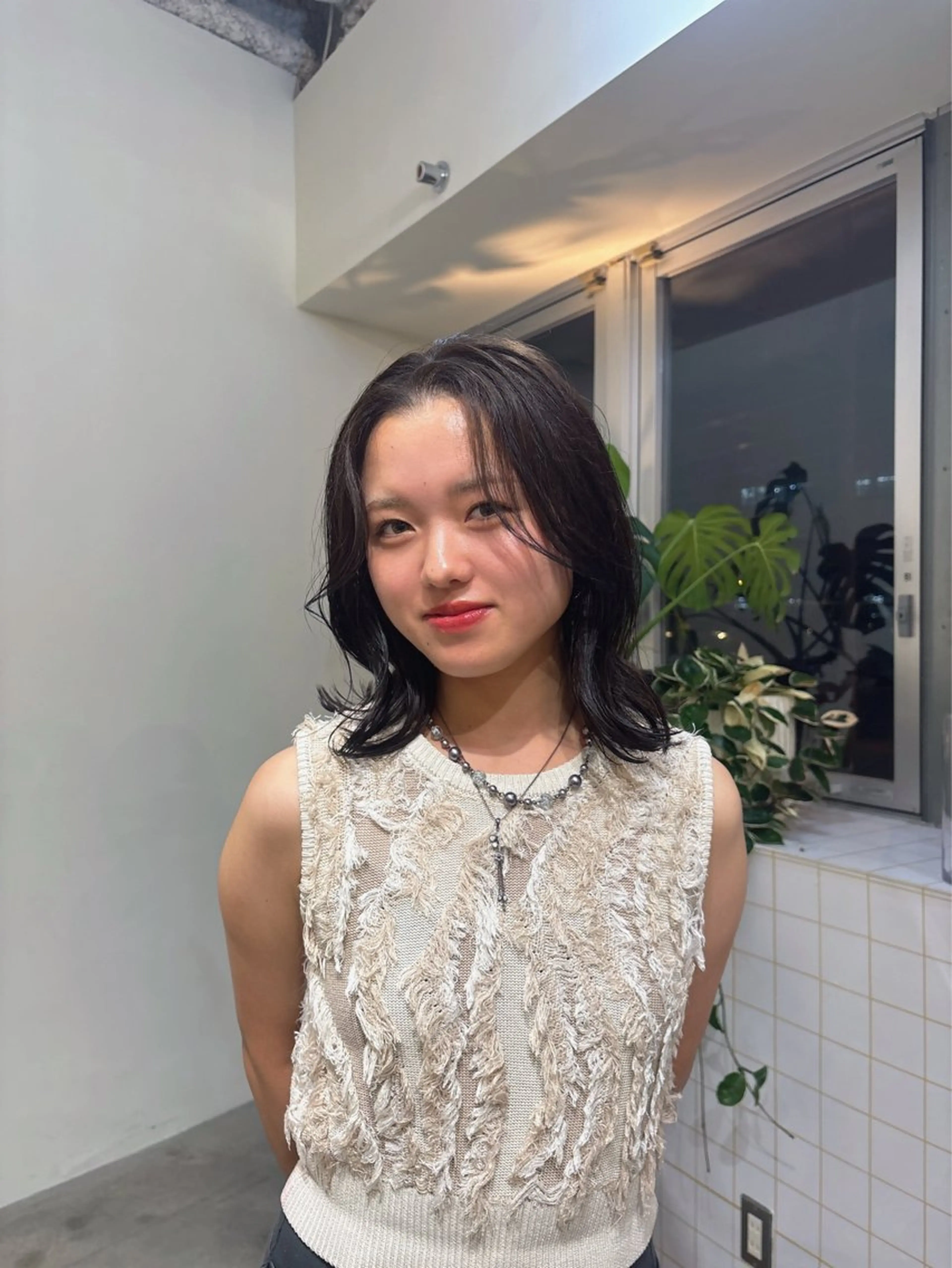 ミディアム 梅田美容師カラー モデル募集中MICOのヘアスタイル