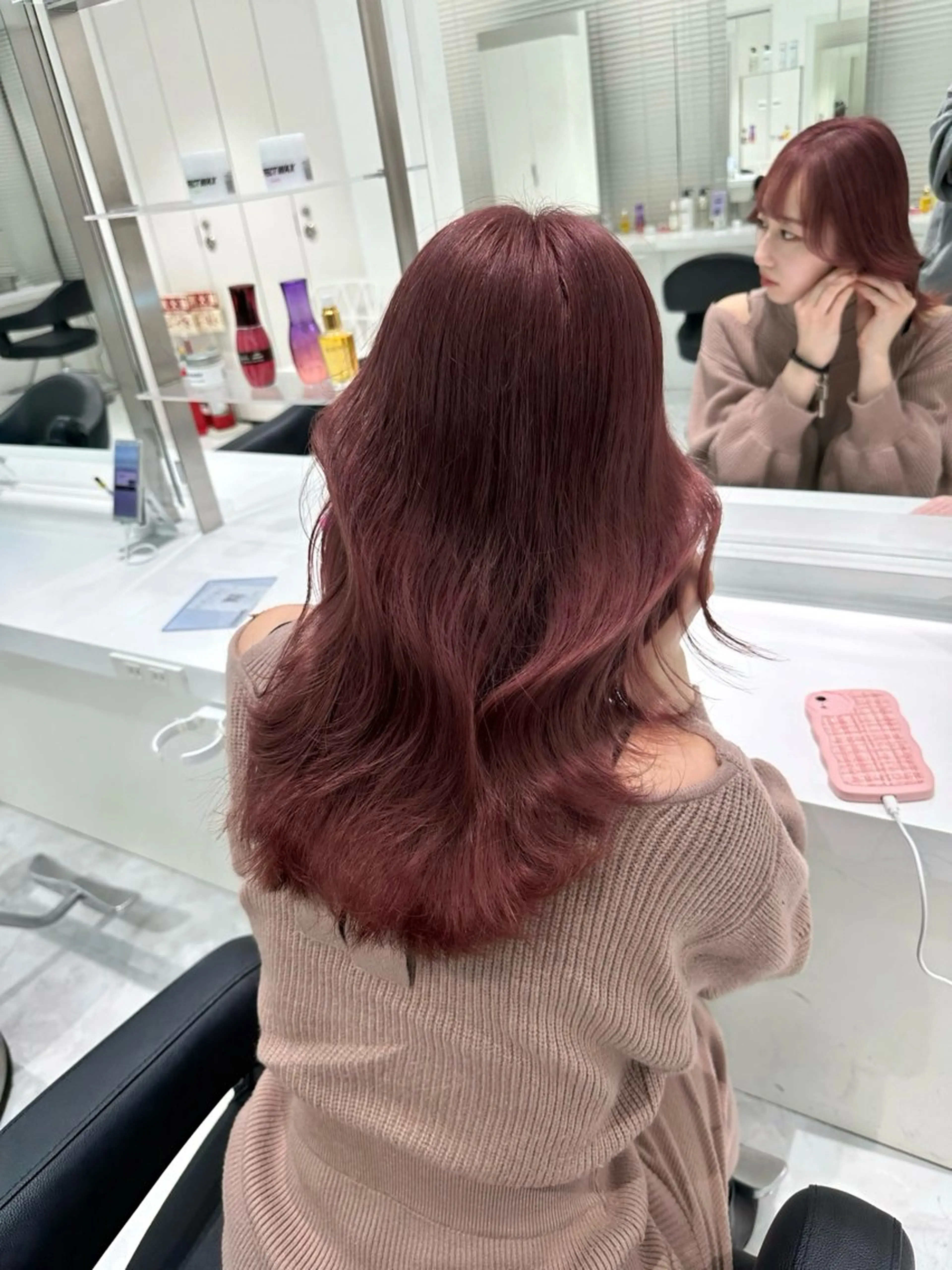 ミディアム カラー ヘアカラー ♡上品韓国髪♡ブラ ウン/SAYATOのヘアスタイル