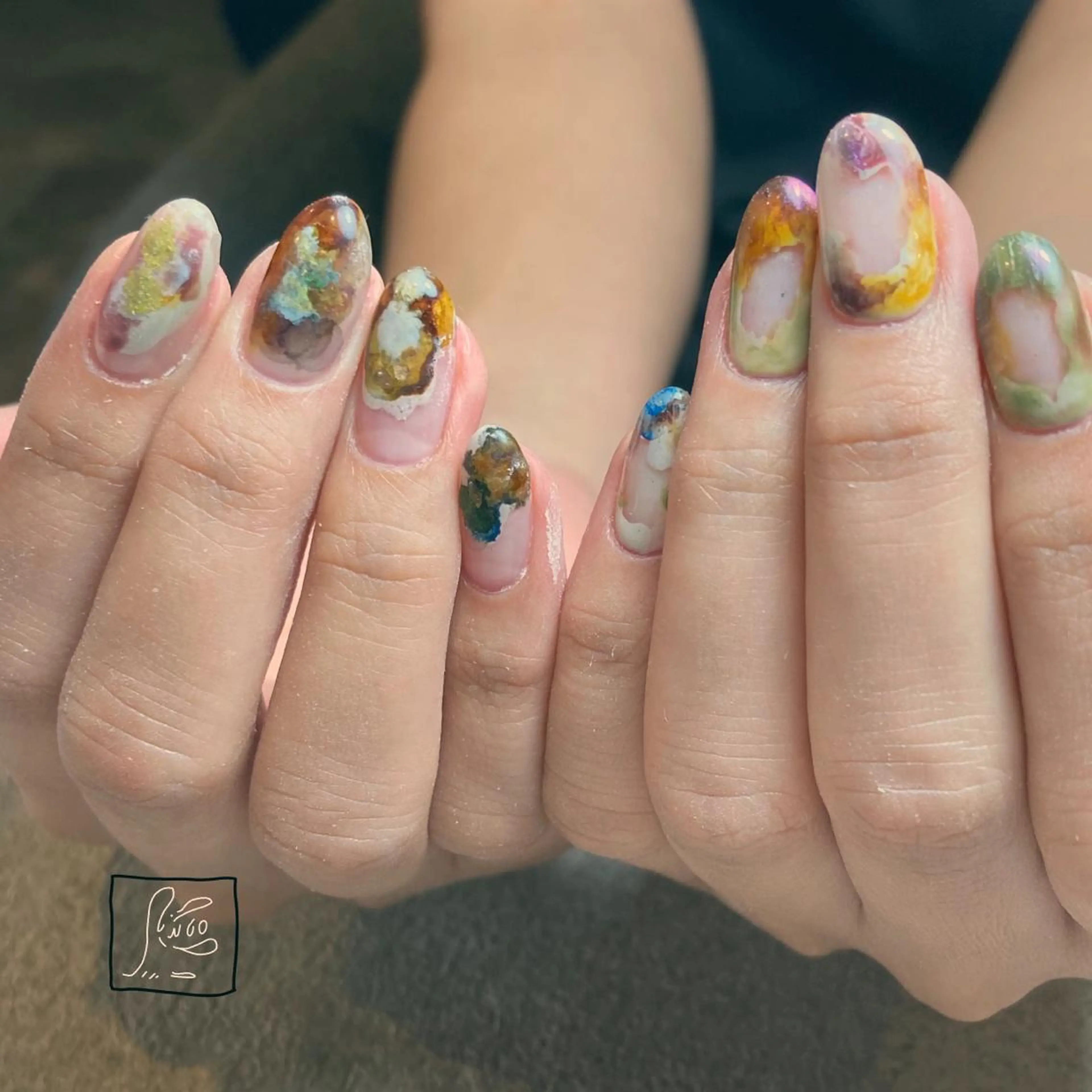 ネイル アートネイル クリアネイル ワンカラーネイル ハンドネイル hamaguchi licoのネイルデザイン