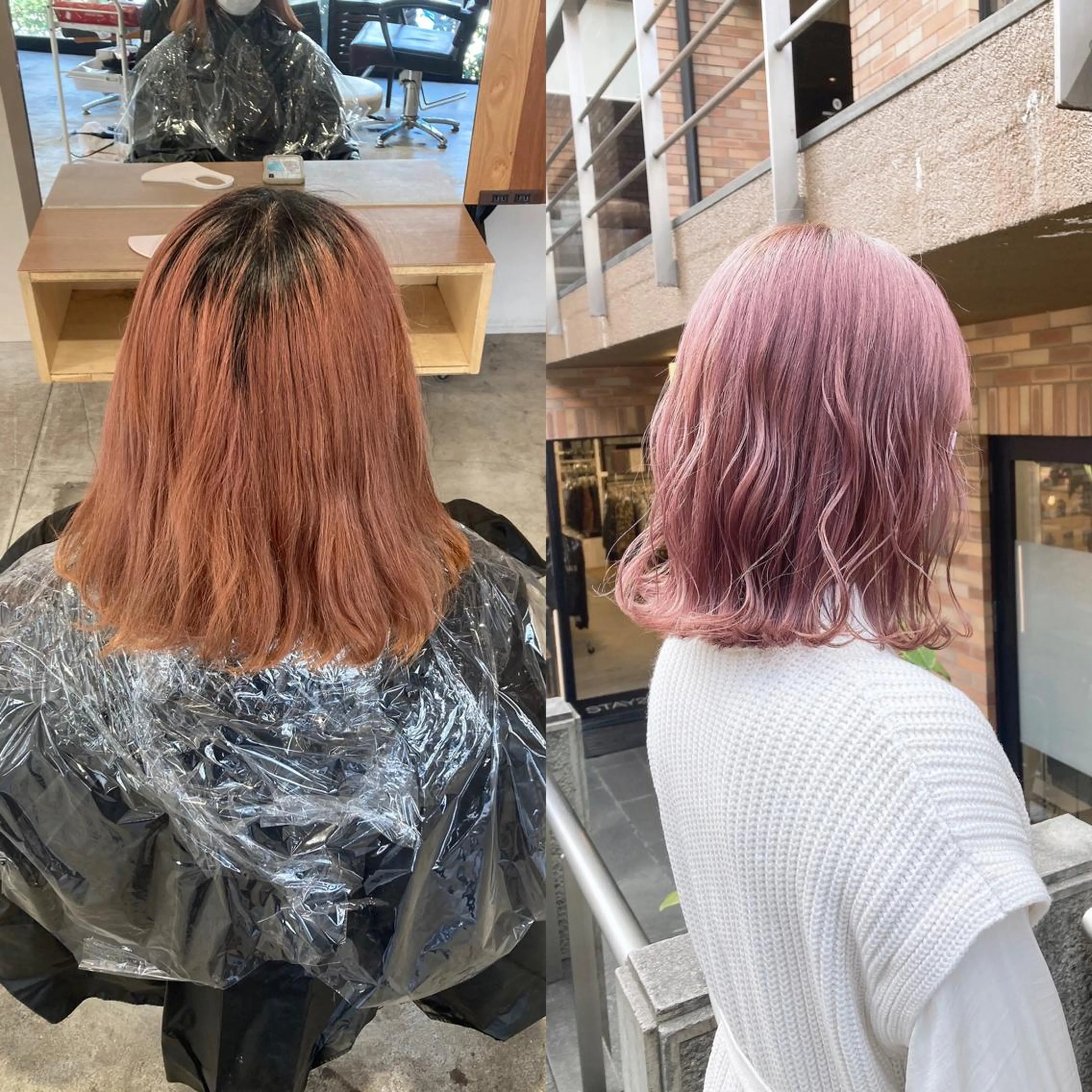 カラー ピンクカラー 💗モテ髪 ハイトーンあや💗のヘアスタイル