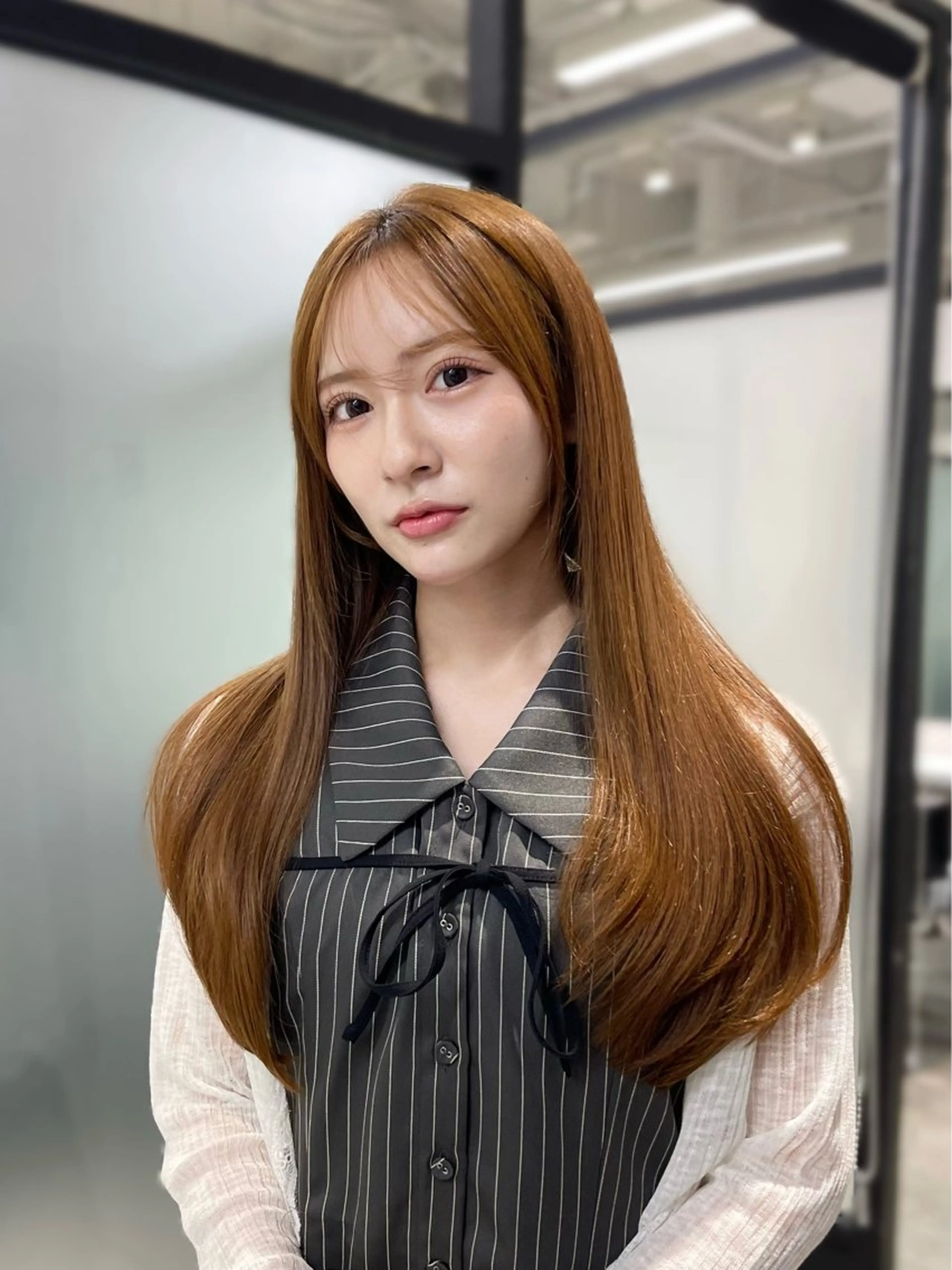 ロング 韓国風ヘア レイヤーカット カット 韓国レイヤーカット 髪質改善▫️水野有真のヘアスタイル