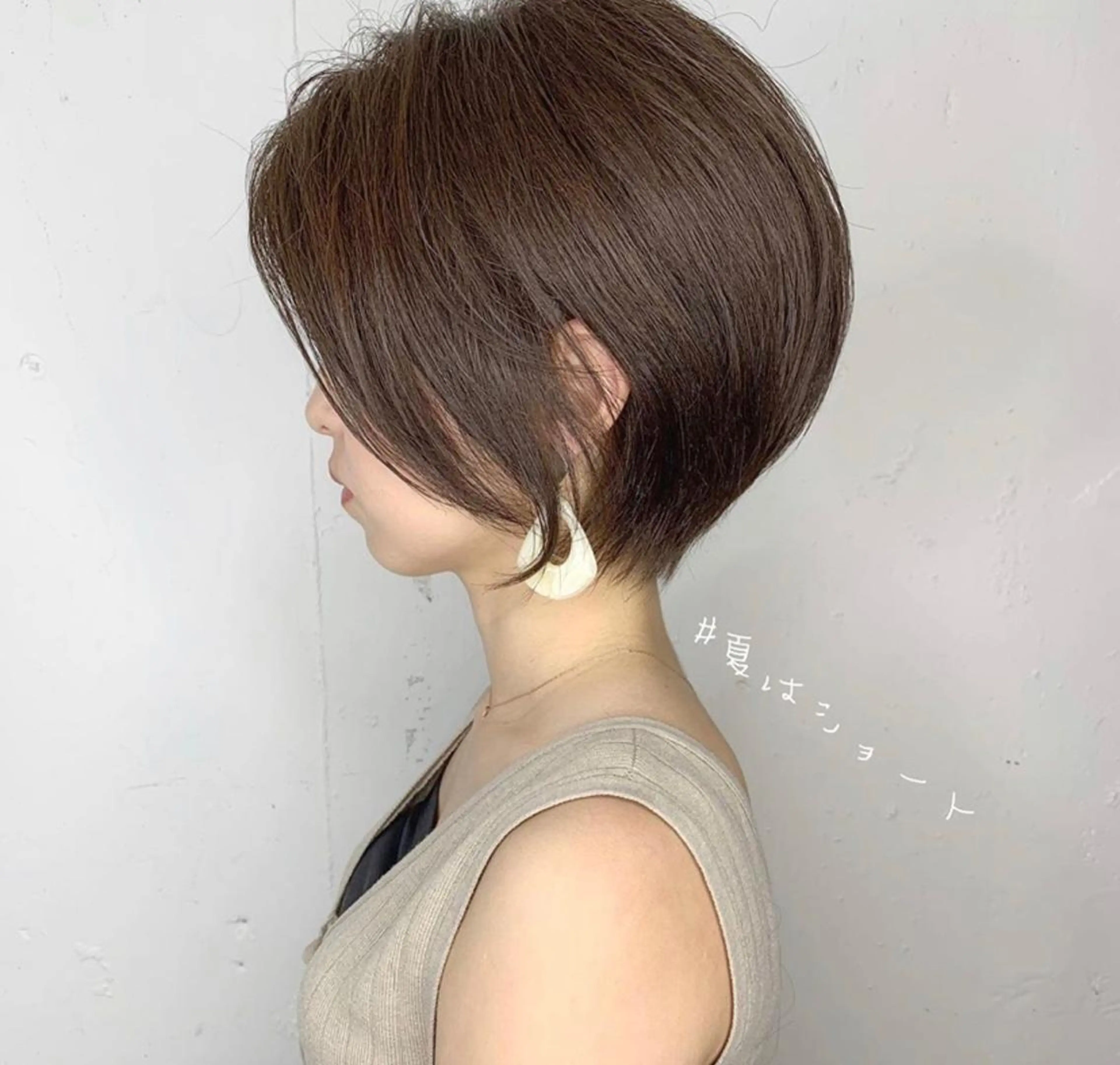 ショート カラー ショートボブ ベージュカラー フォギーベージュ ボブ ショートヘア Roid 代表✨HIROのヘアスタイル