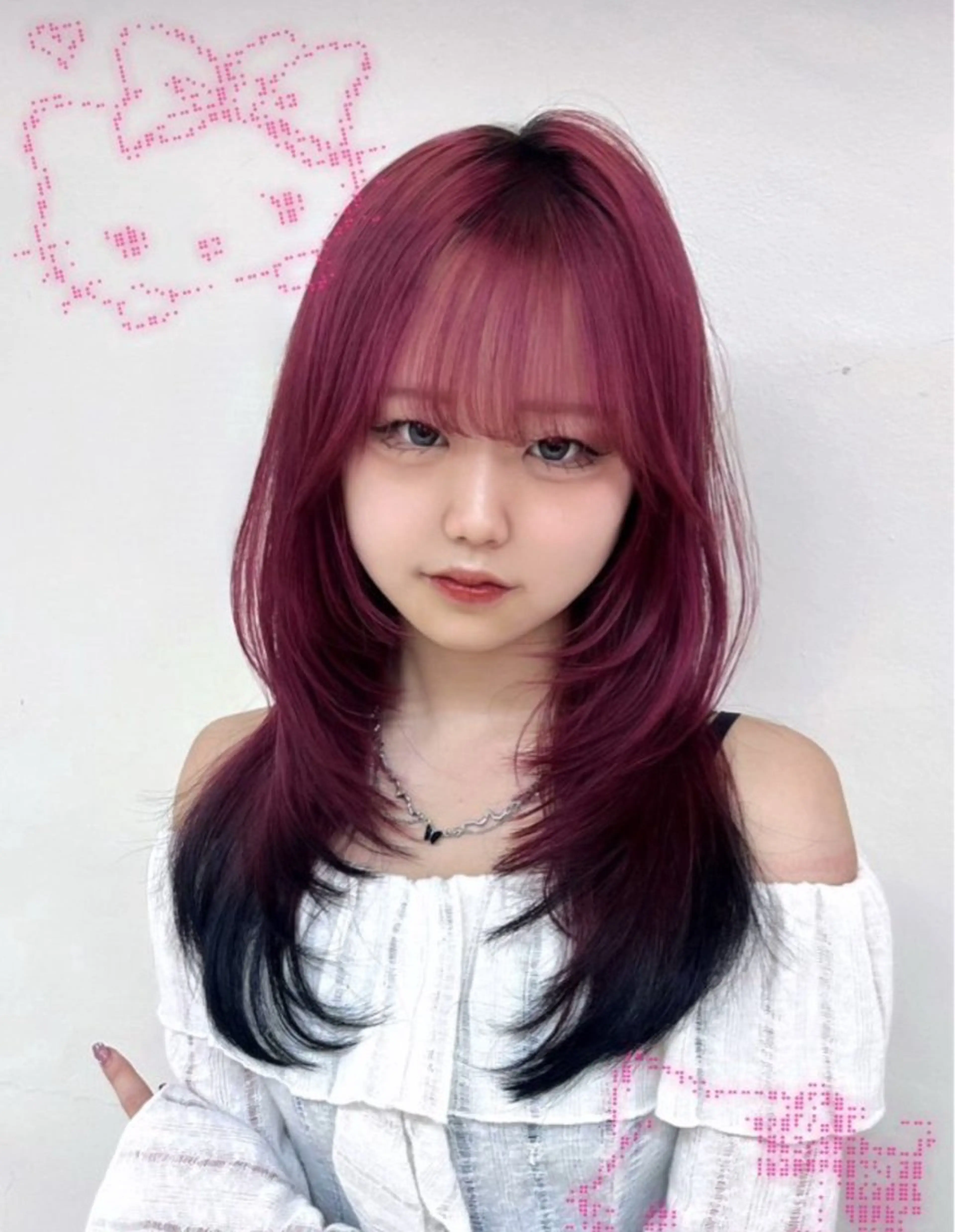 🎀エンドカラー💓『ブリーチ💫+ワンカラー💓＋高保湿トリートメント💎✨』の写真