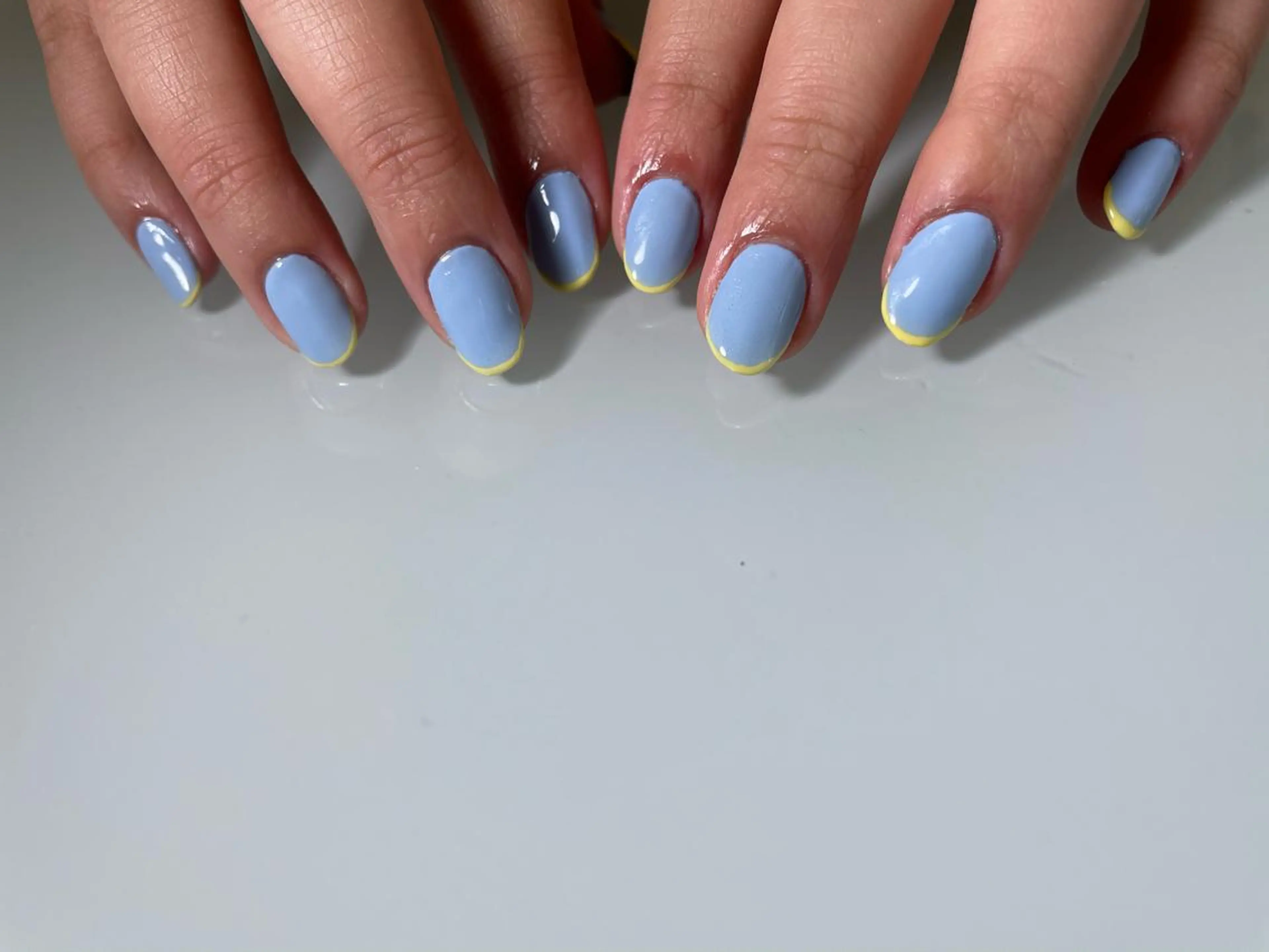 ネイル アートネイル フレンチネイル グラデーション ミラーネイル ニュアンスネイル ハンドネイル Belleﾍﾞﾙ所属・Belle　Nail 【haluca】のネイルデザイン