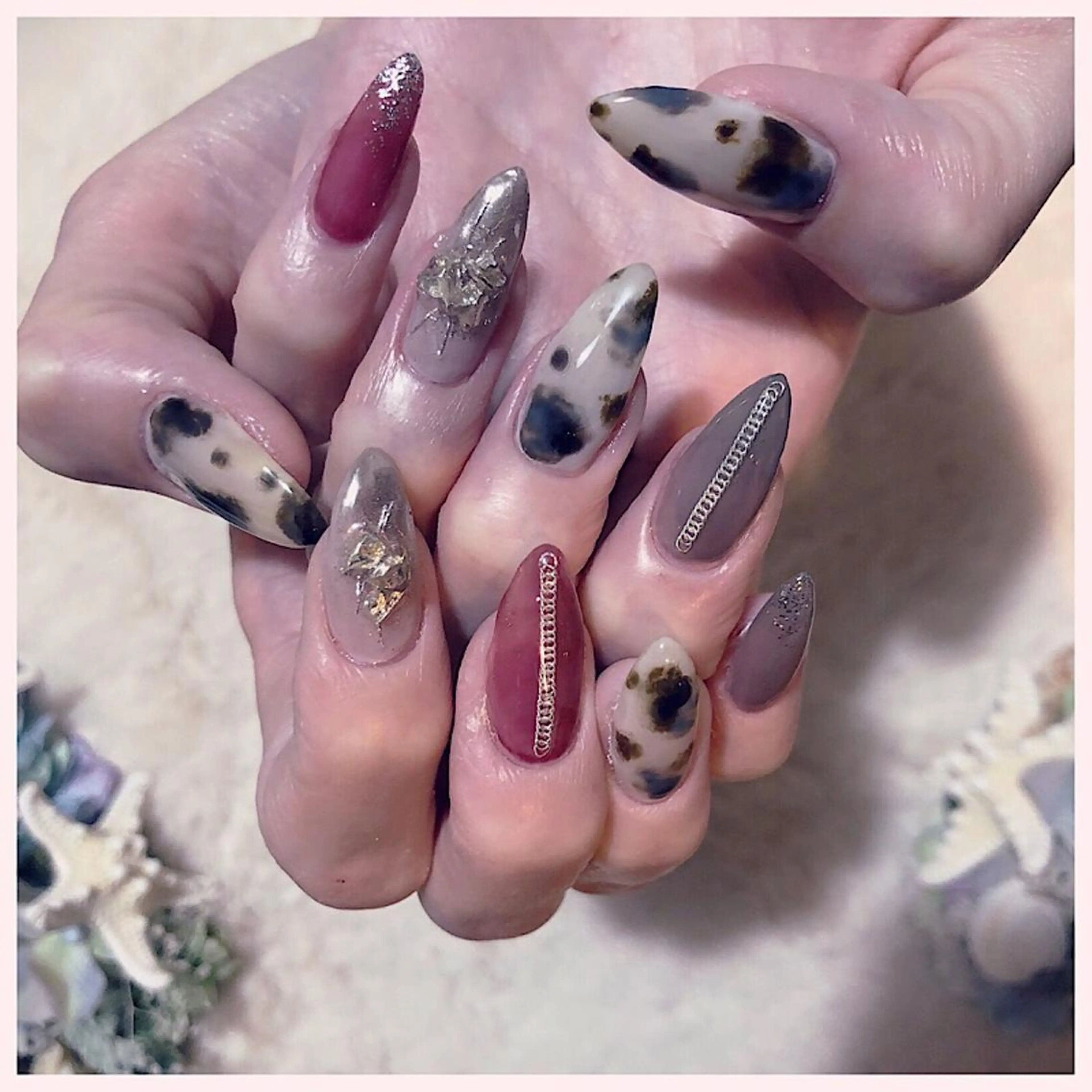 ネイル べっ甲ネイル ニュアンスネイル その他(ネイル) YAS 青柳 安代のネイルデザイン