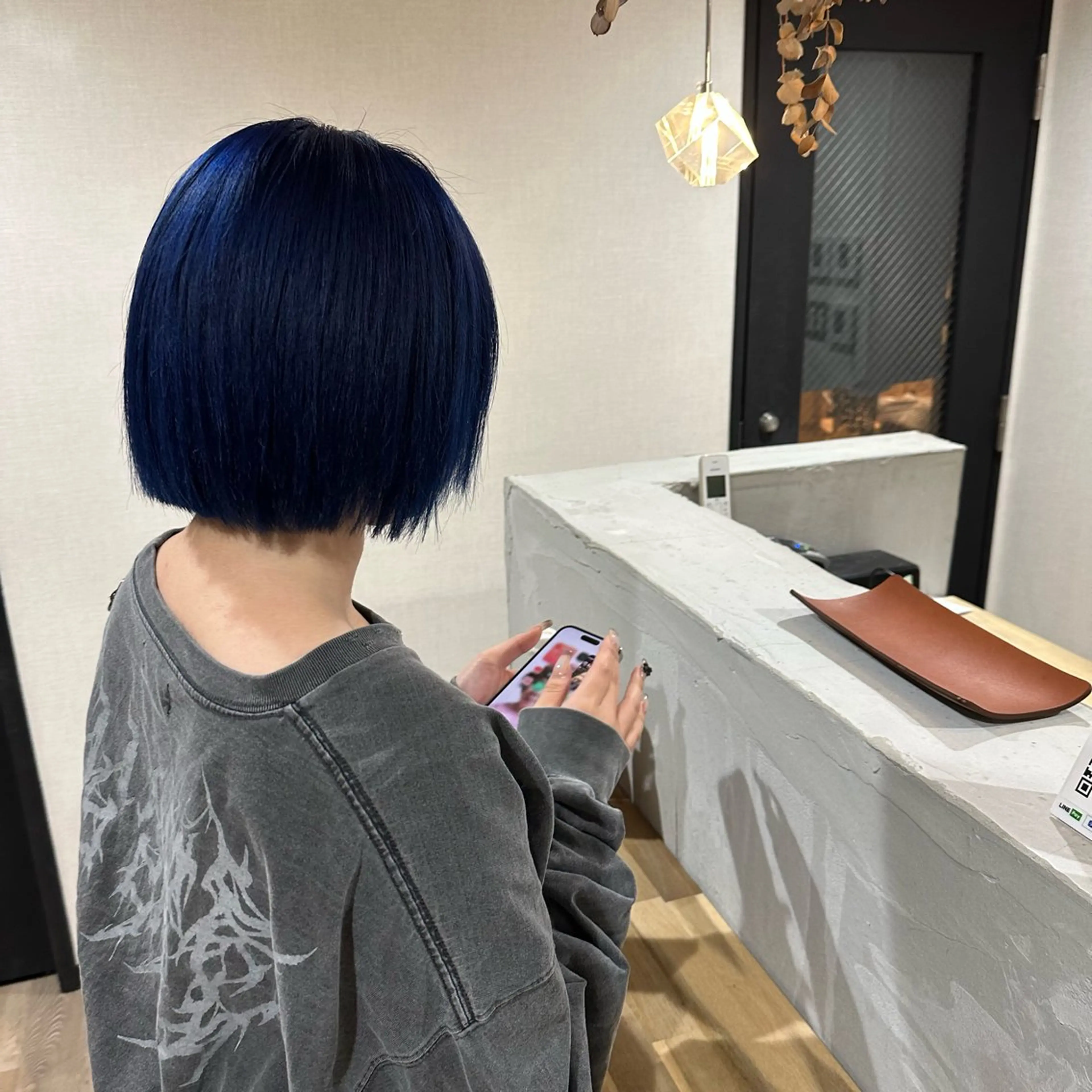 ミディアム カラー ブルーカラー ブルーラベンダー ラベンダーカラー ふわりhair💭 emo.中澤慶のヘアスタイル