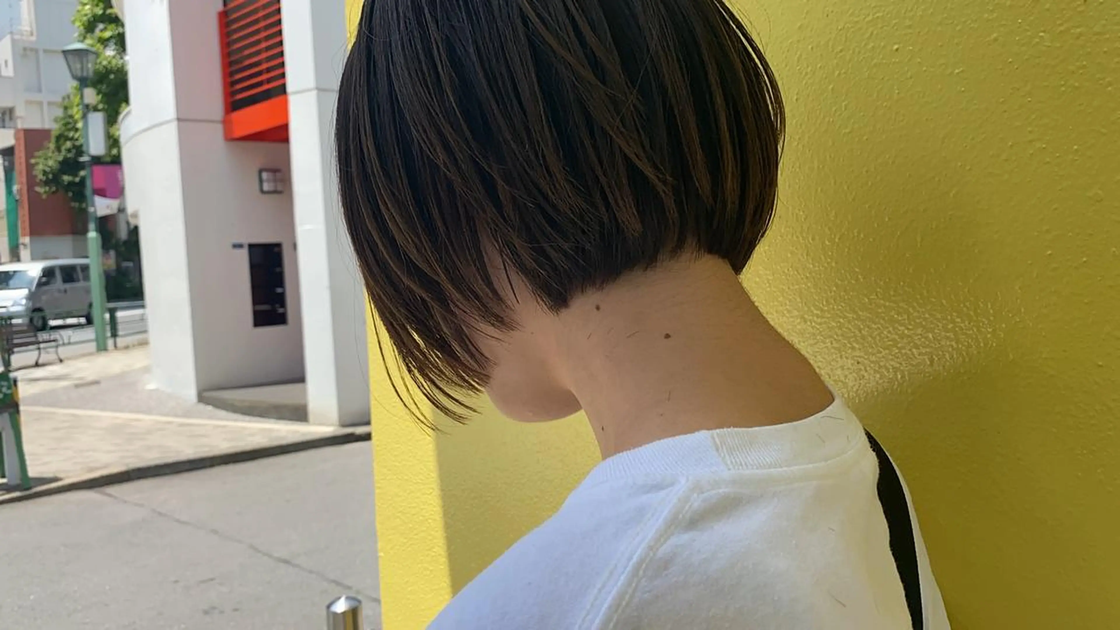 ショート カラー 艶髪ブリーチ 永井竜也のヘアスタイル