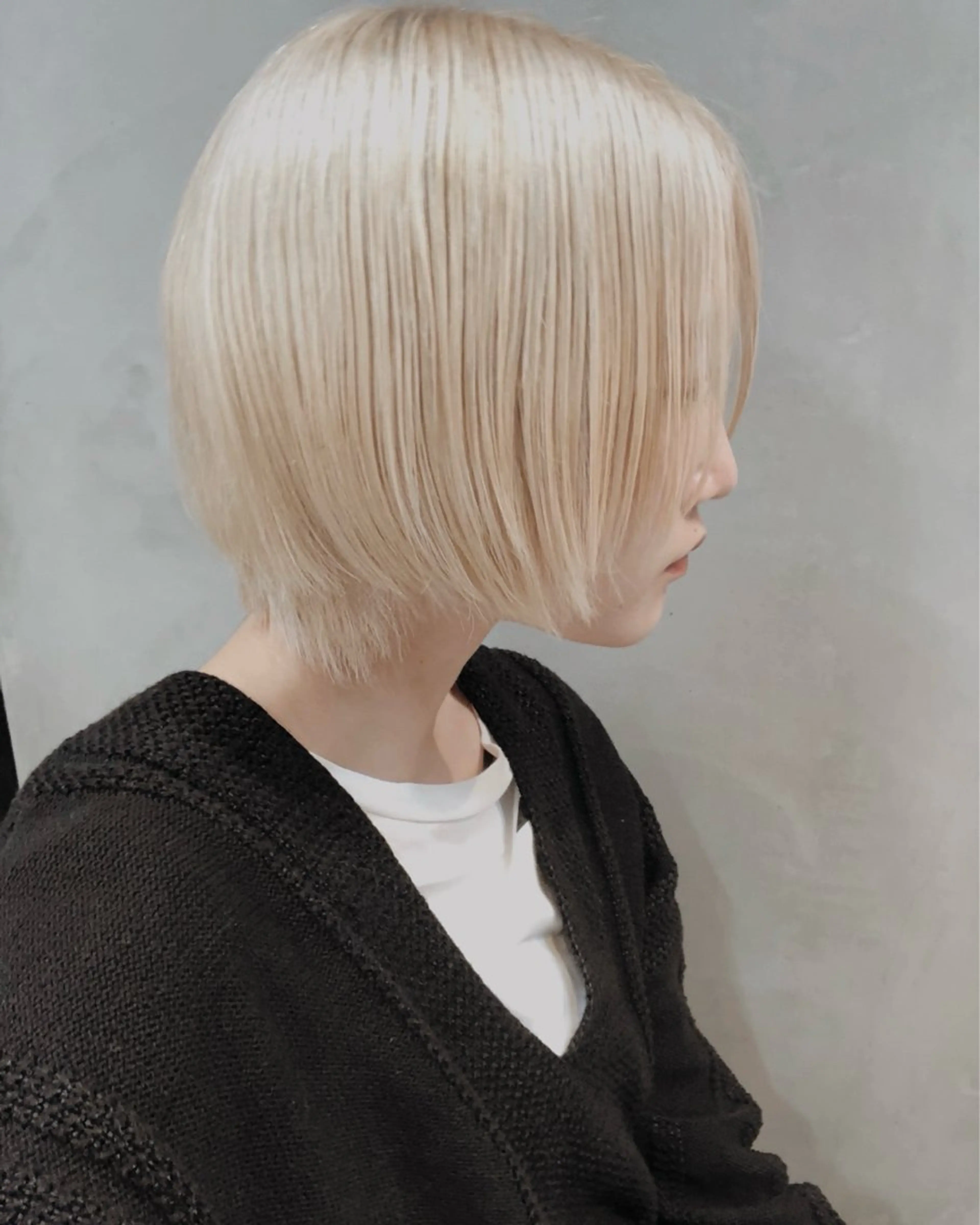 ミディアム カラー パーマ ヘアアレンジ 丸みショート くびれヘア ショートヘア原宿 fifth コシのヘアスタイル