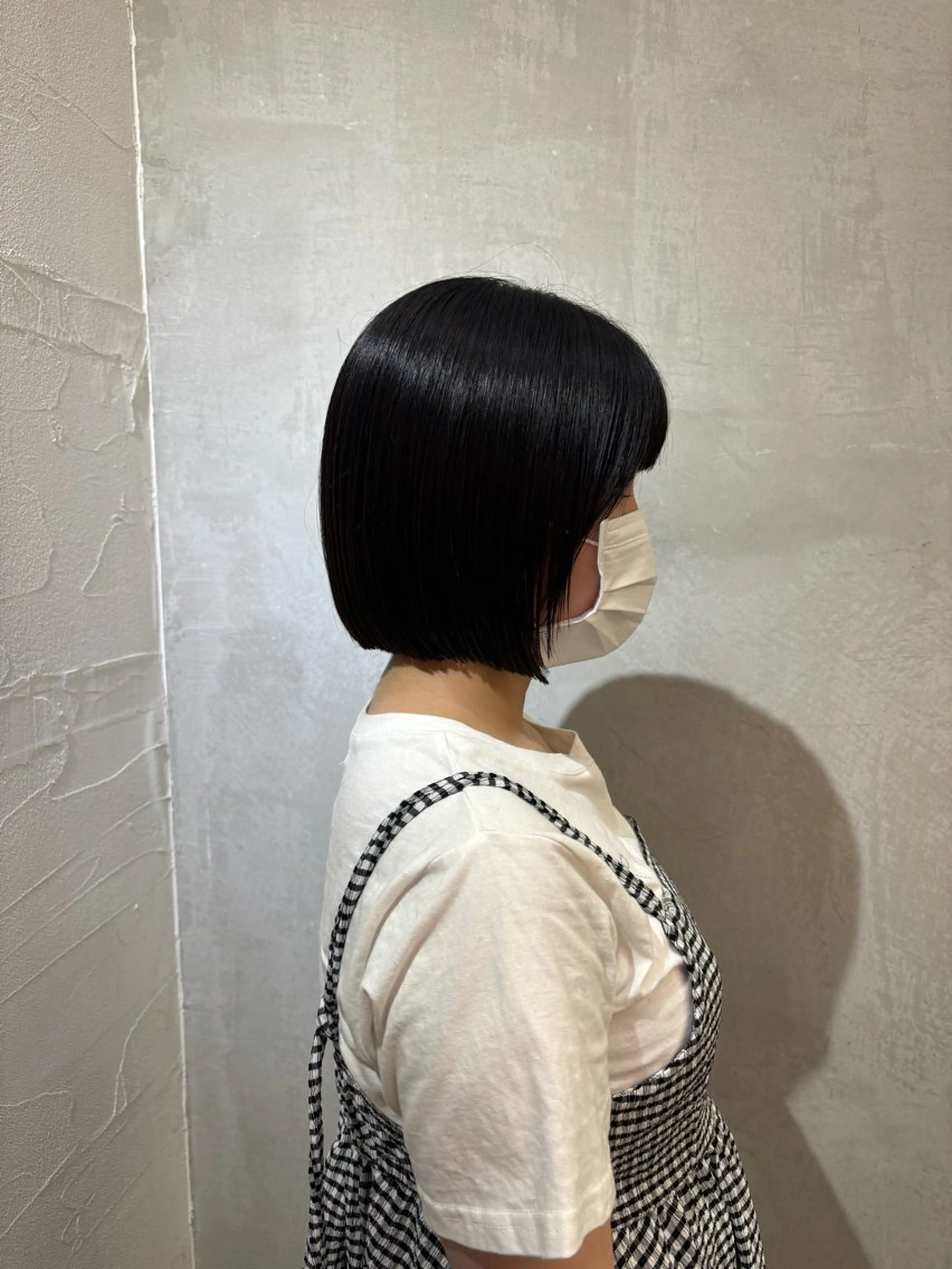 ミディアム カット ヘアカラー 縮毛矯正 トリートメント 💖美髪矯正/韓国 /ボブ💖ユイのヘアスタイル
