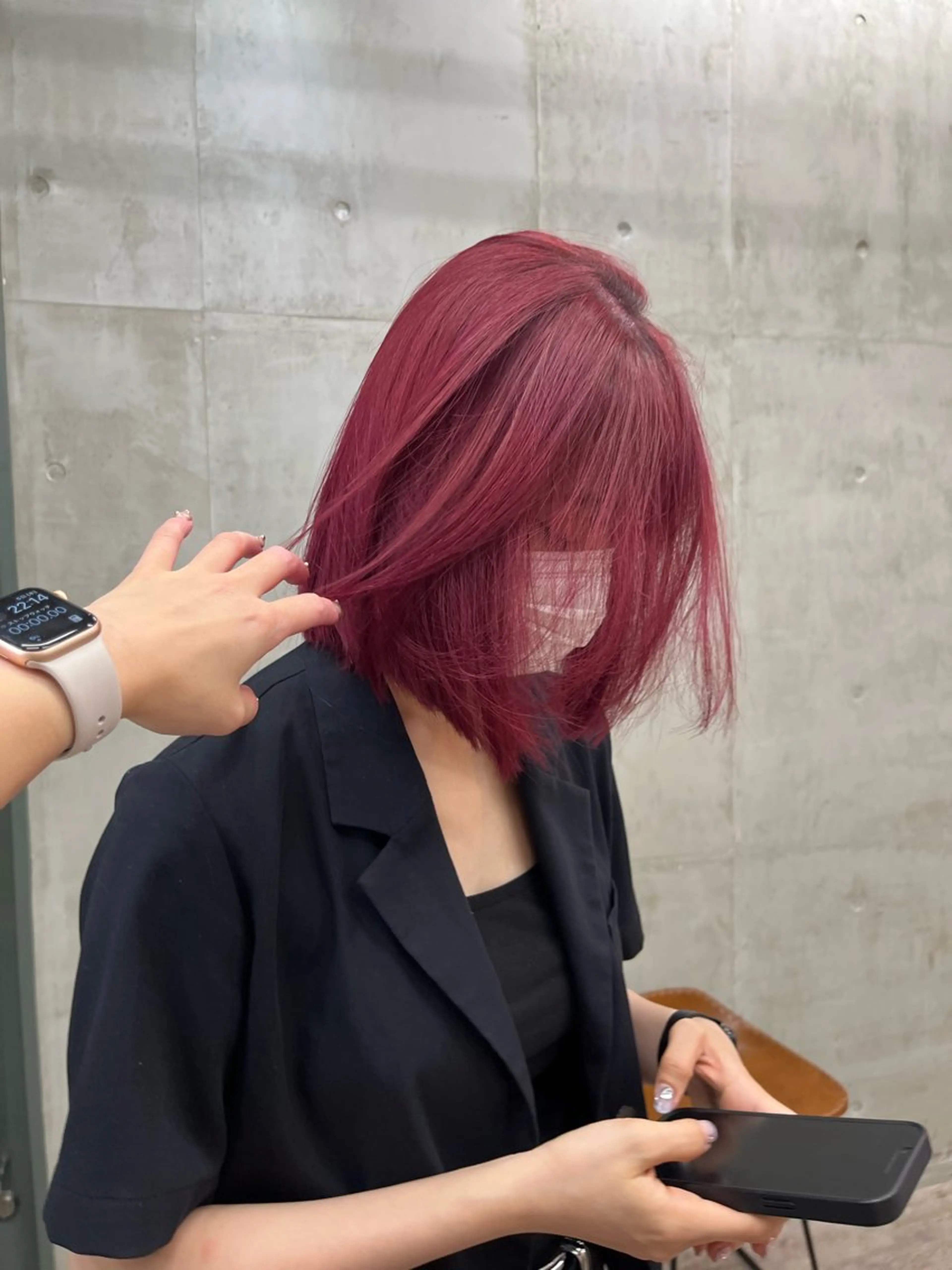 ショート カラー ベージュカラー ブリーチ ケアブリーチ 透明感カラー ダブルカラー ヘアカラー SALT WATER所属・🫐 𝐌𝐚𝐨 🫐ボブモデル募集のヘアスタイル