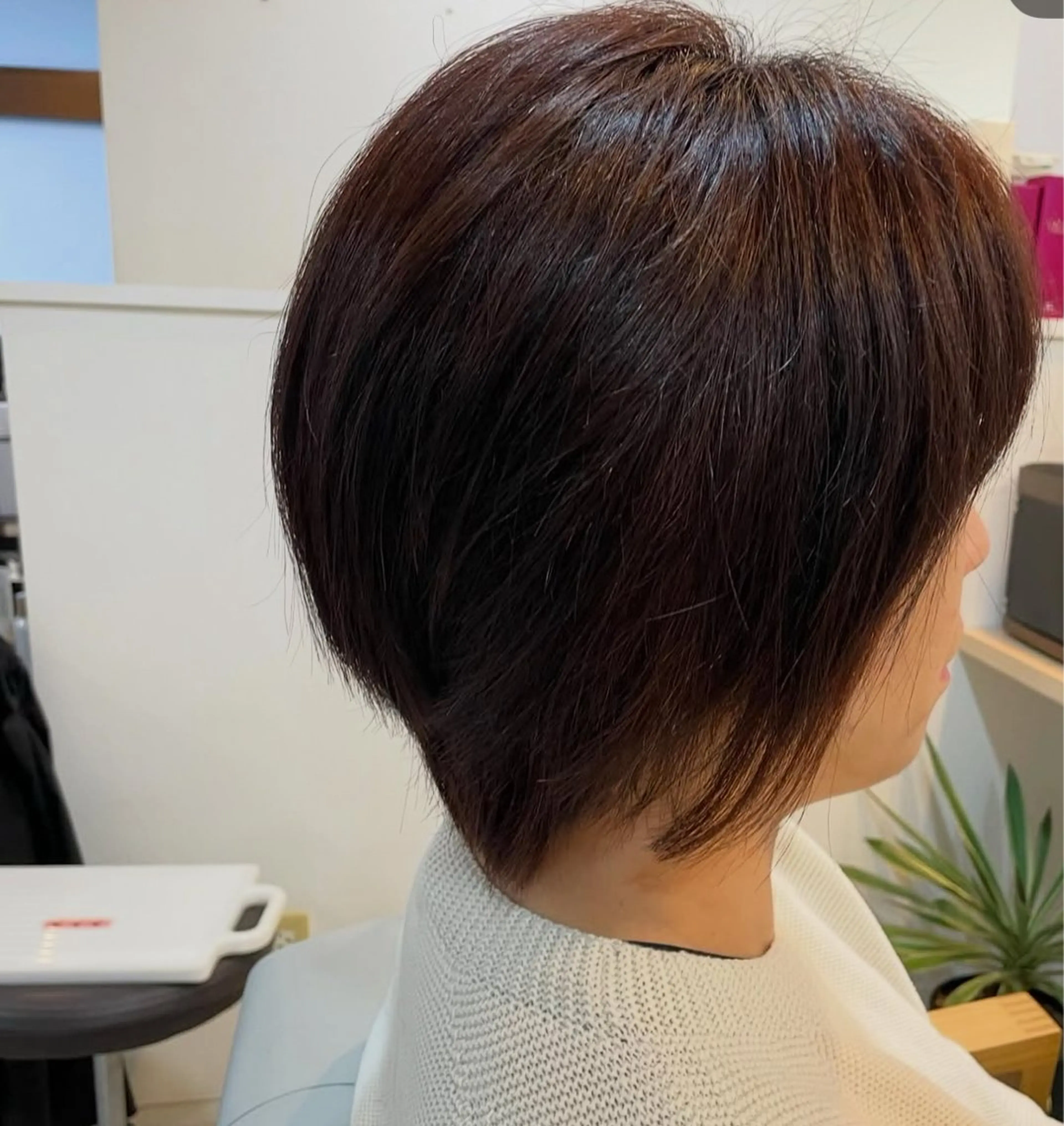 白髪の根元染め ¥3500 セルフブローの写真