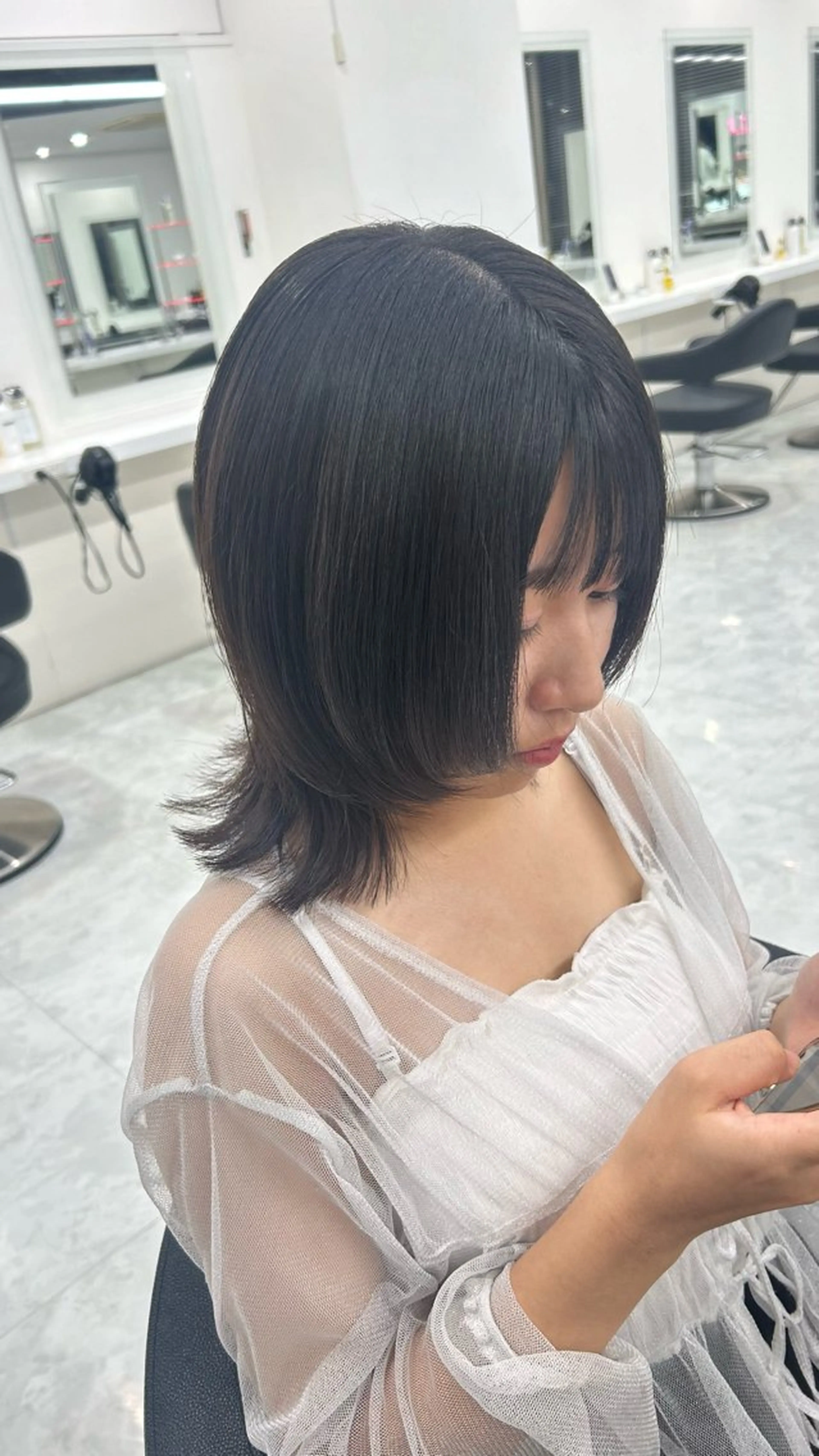 ロング カラー パーマ ヘアアレンジ メンズ キッズ 🩶盛れ✖️韓国ヘア 🩶Himari🎀のヘアスタイル