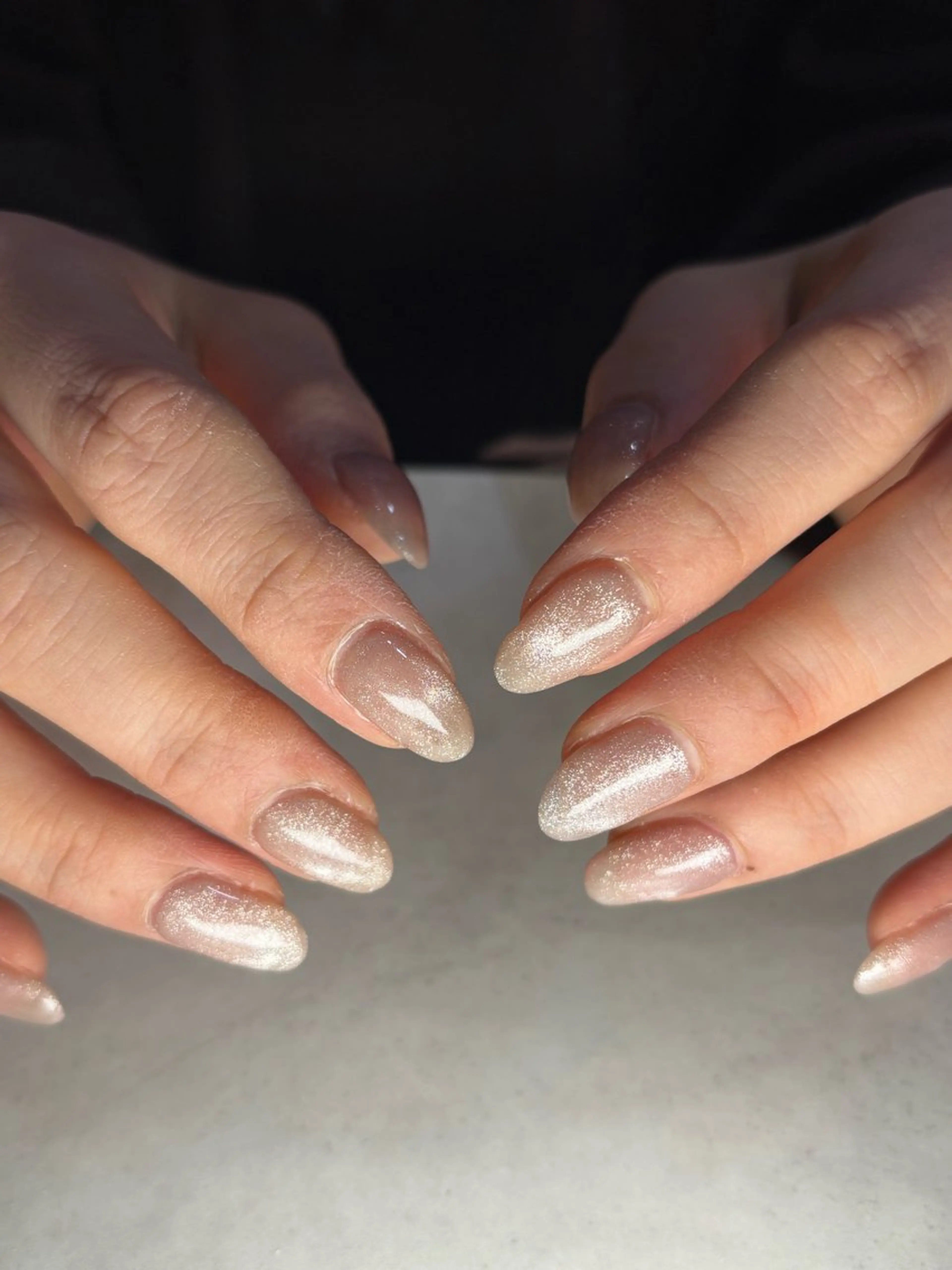 ネイル マグネットネイル マグネットワンカラー ワンカラーネイル 染谷 凜のネイルデザイン