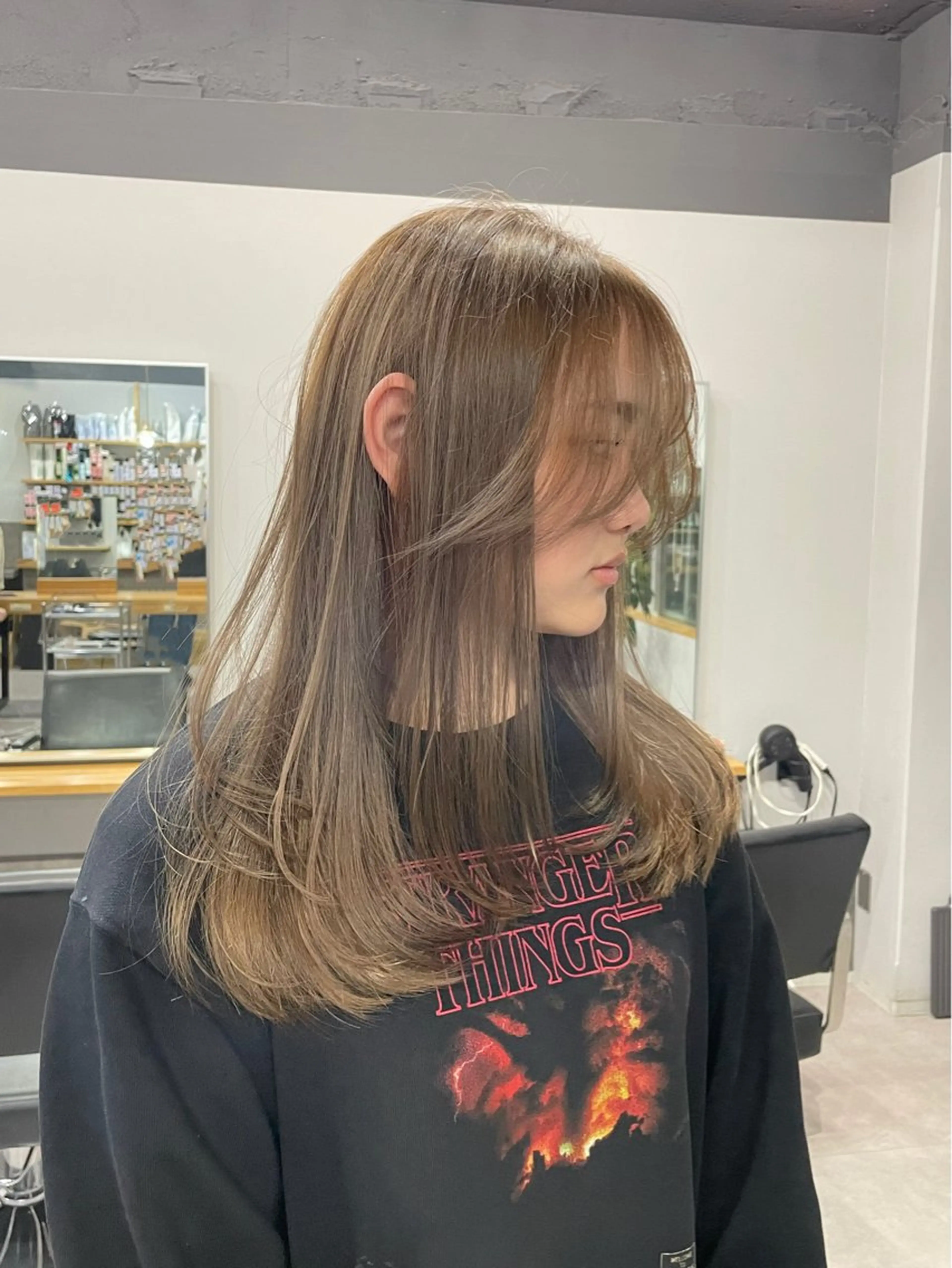 ロング カラー ヘアカラー ミルクティーベージュ ❤︎レイヤー　MIAのヘアスタイル
